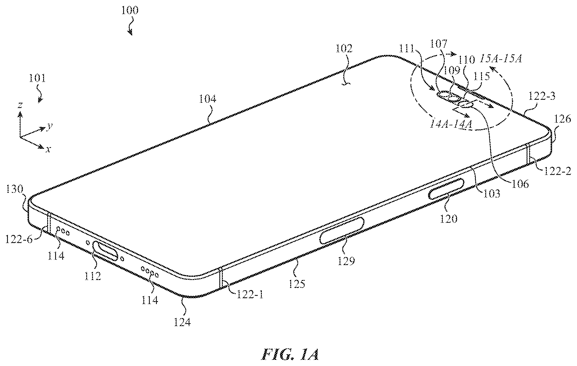 Patent US12581003 — Handheld electronic device — Figure 1