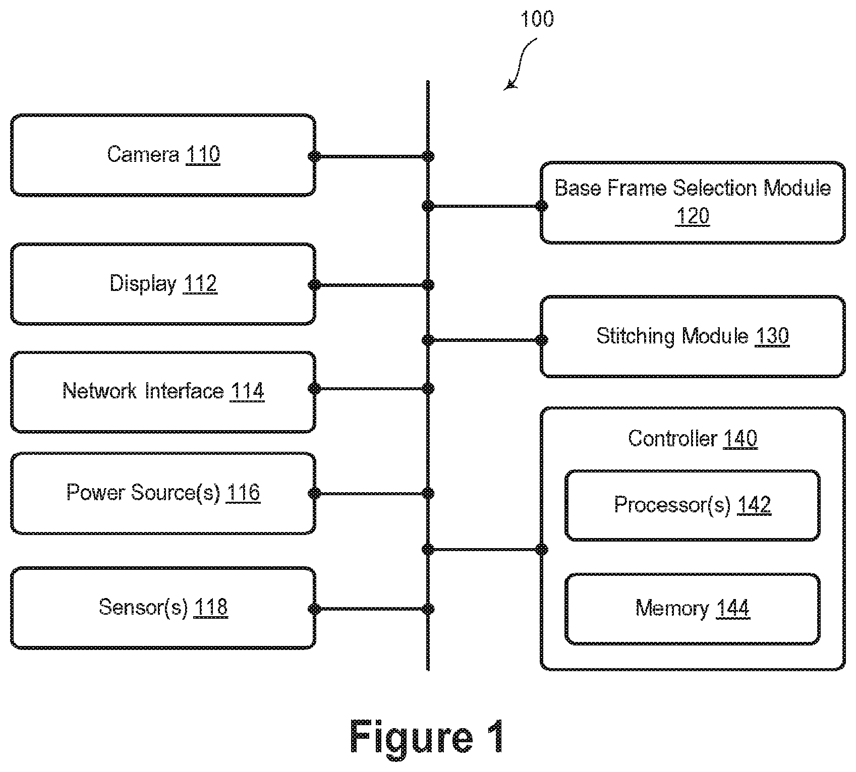 Patent US12581025 — Panorama generation with mobile camera — Figure 1