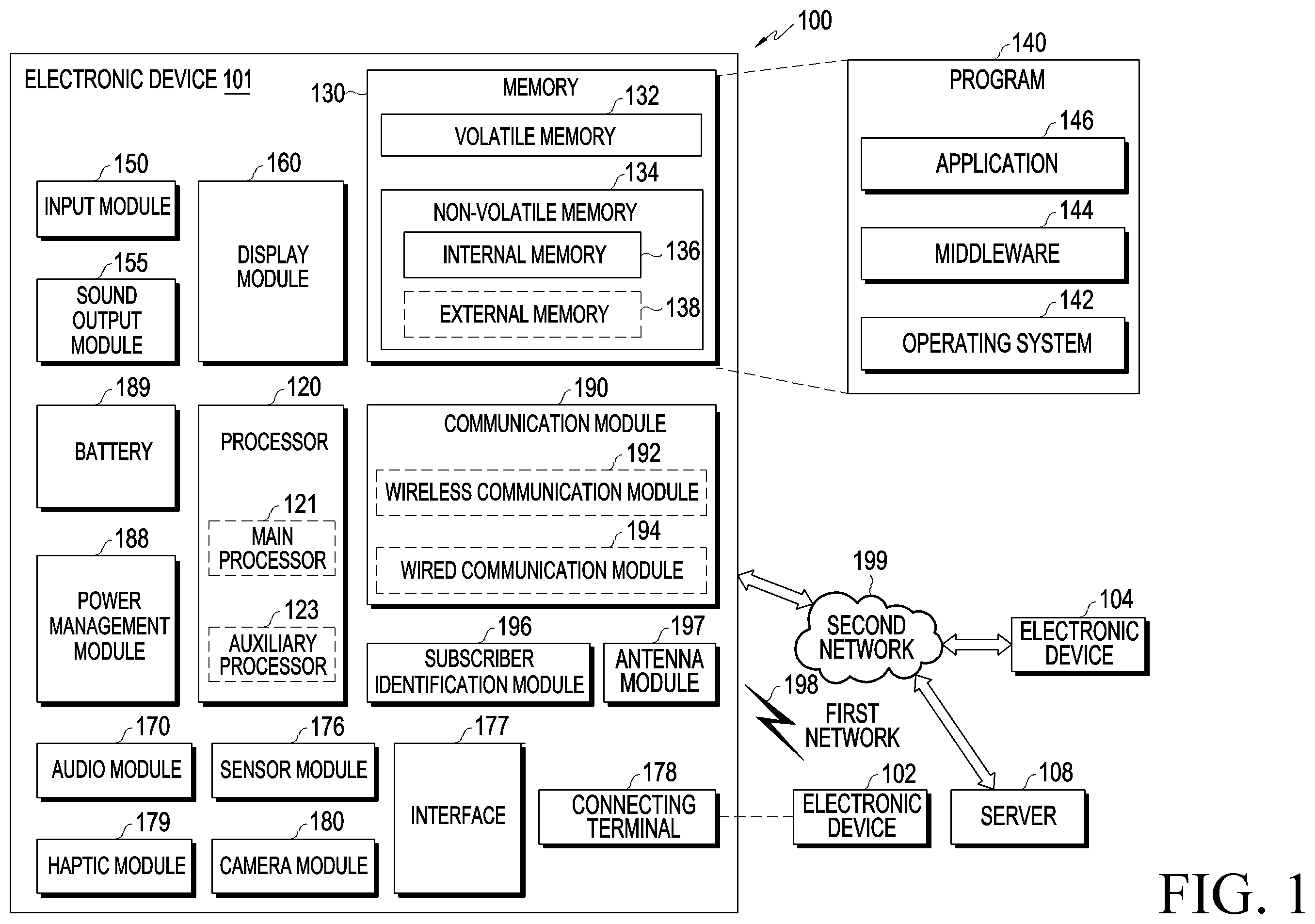 Patent US12581032 — Electronic device for audio recording and operating method thereof — Figure 1