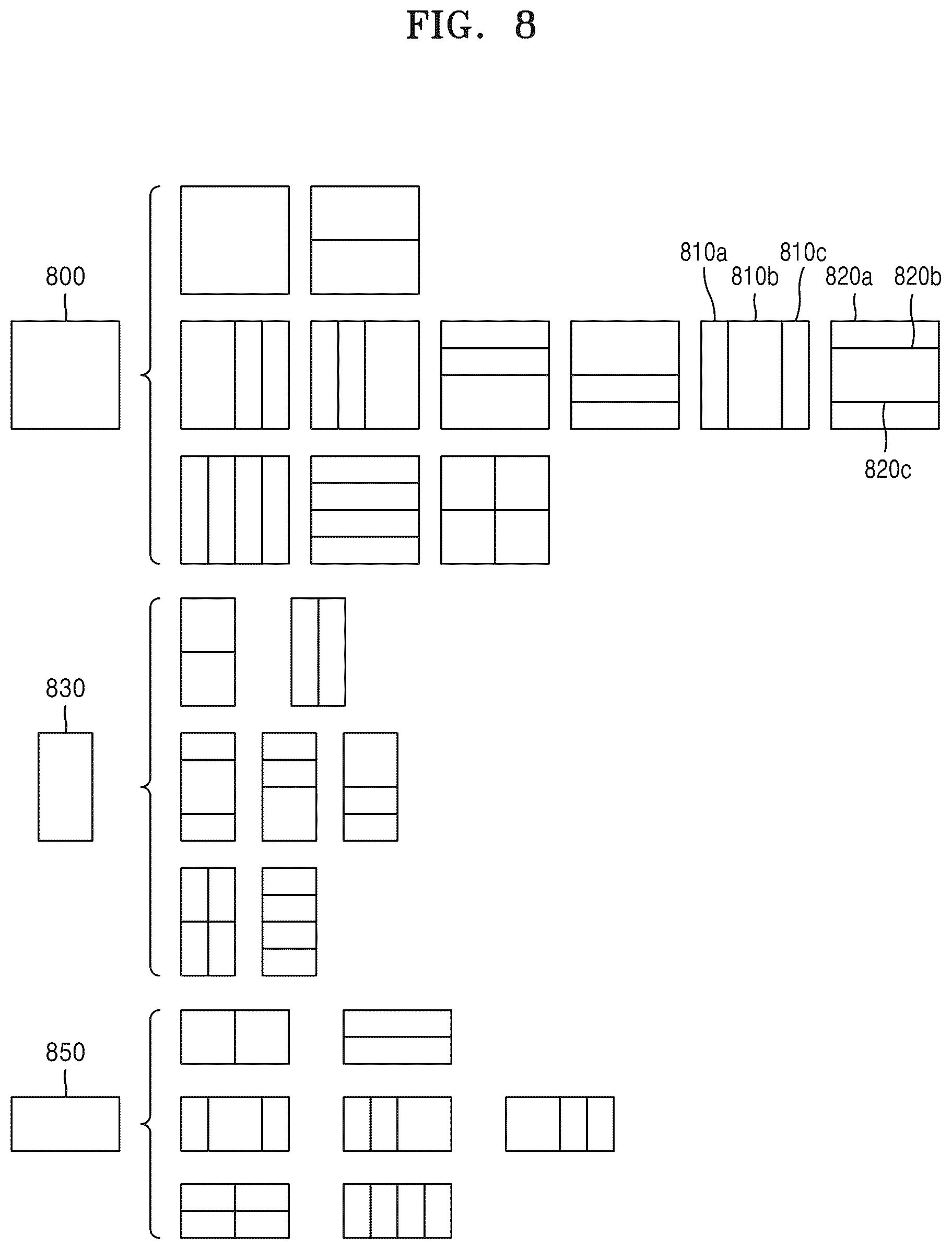 Patent US12581111 Figure 8 – Encoding and decoding method and device for determining a decoding order between a left and a right lower blocks