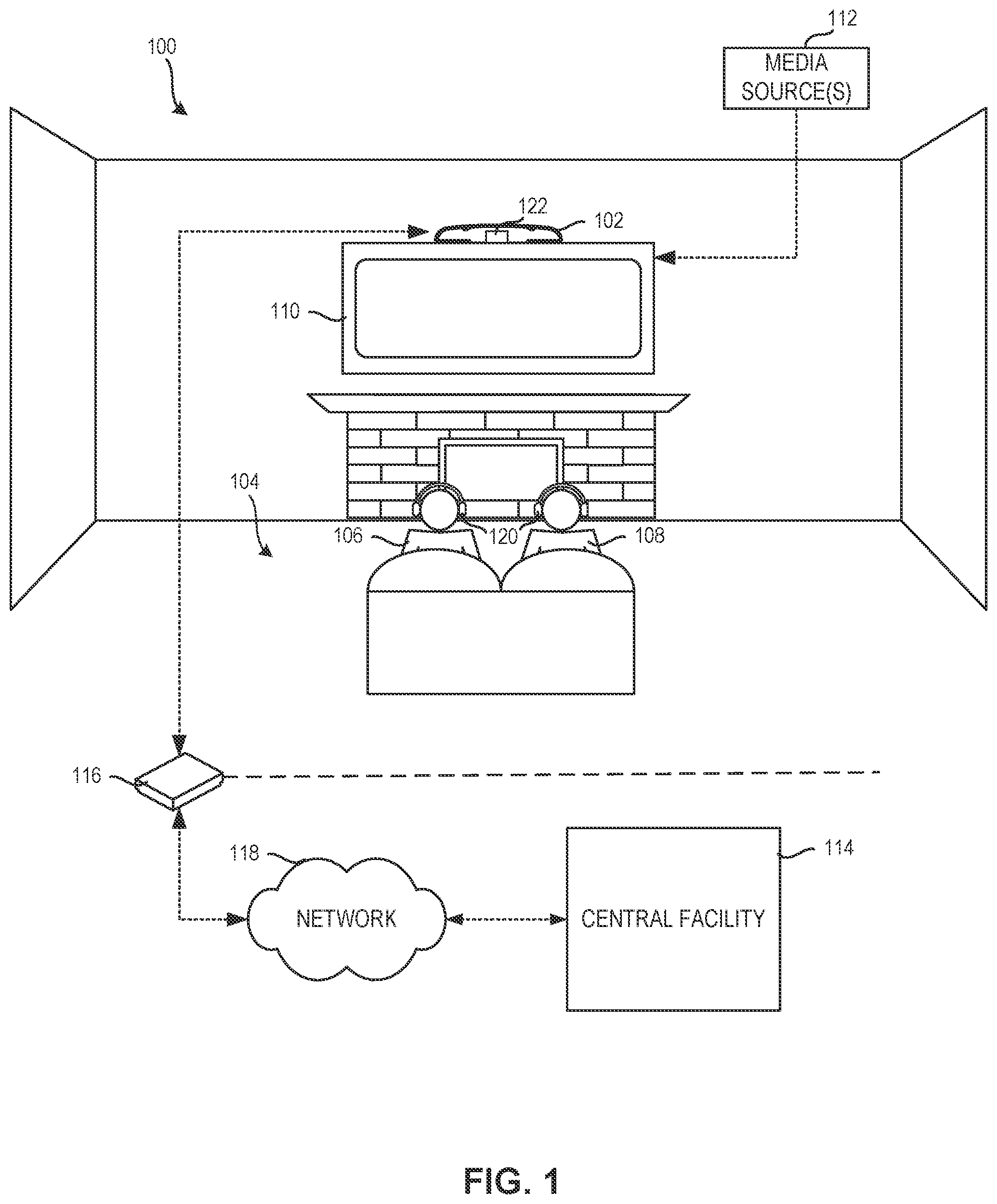 Patent US12581155 — Methods, system and article of manufacture, and apparatus to identify media using screen capture — Figure 1