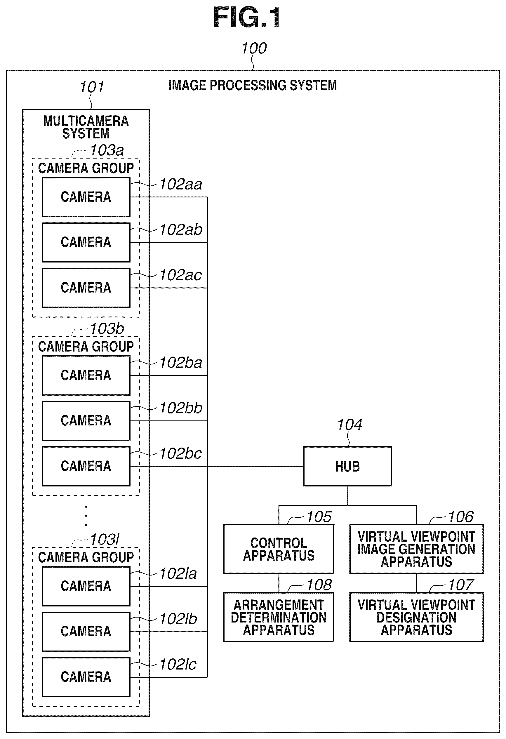 Patent US12581207 — Arrangement determination apparatus, system, arrangement determination method, and recording medium — Figure 1