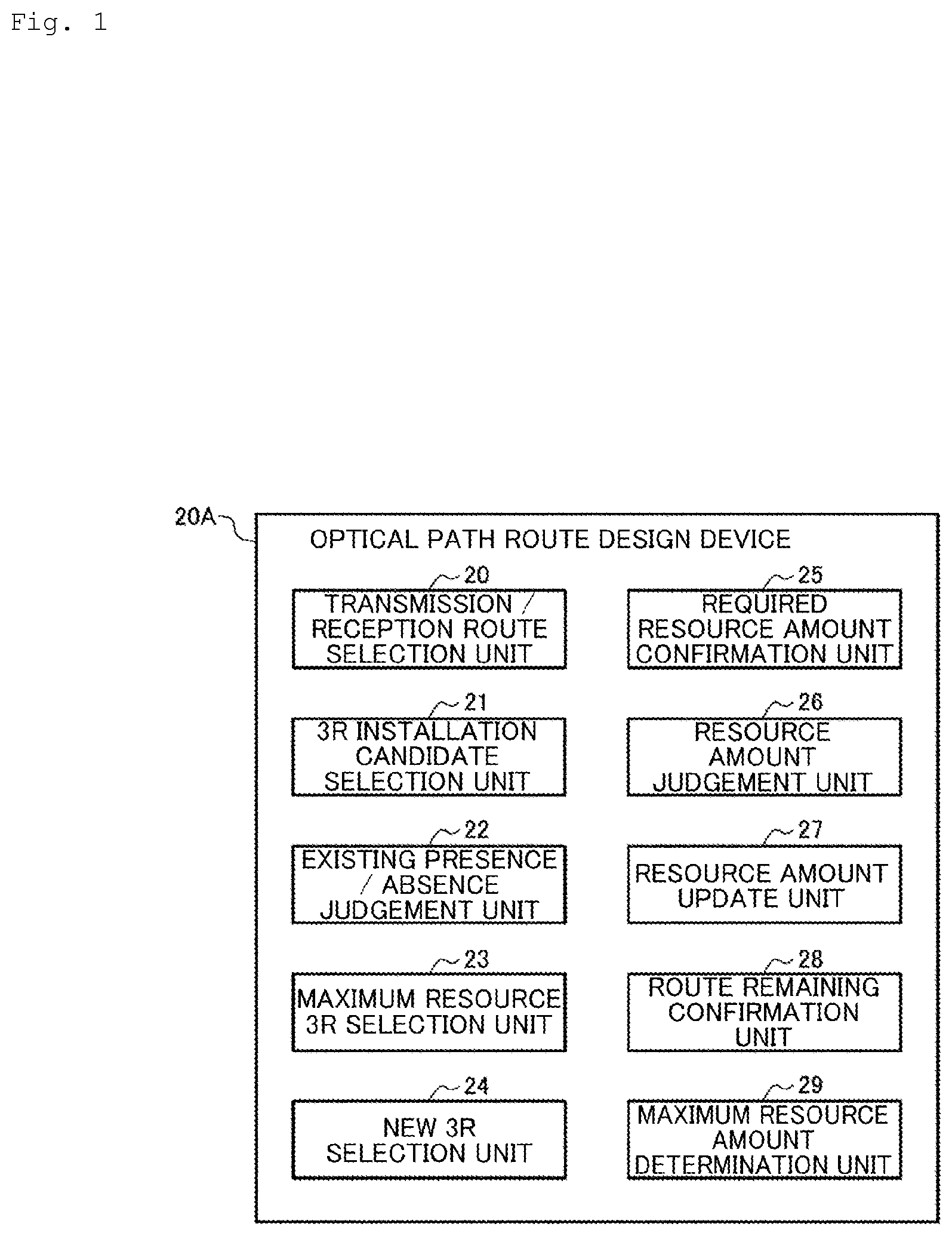 Patent US12581223 — Optical path route design device and optical path route design method — Figure 1