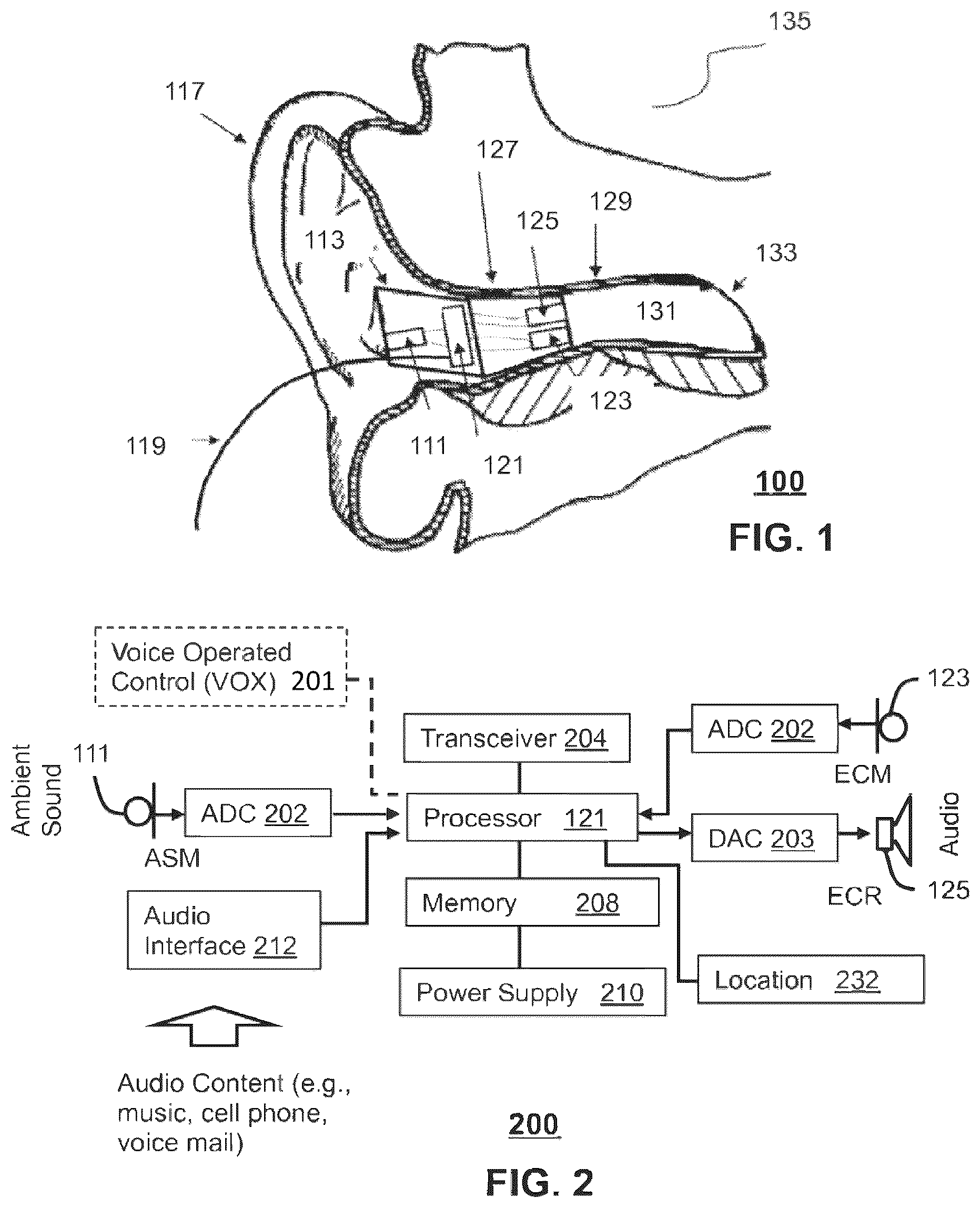 Patent US12581233 Figure 1 – Method and device for voice operated control