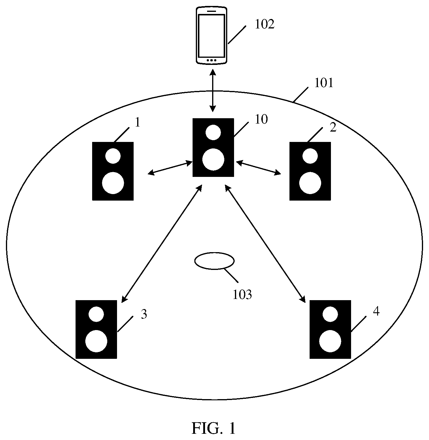Patent US12581240 — Method and system for determining audio channel role of sound box, electronic device, and storage medium — Figure 1