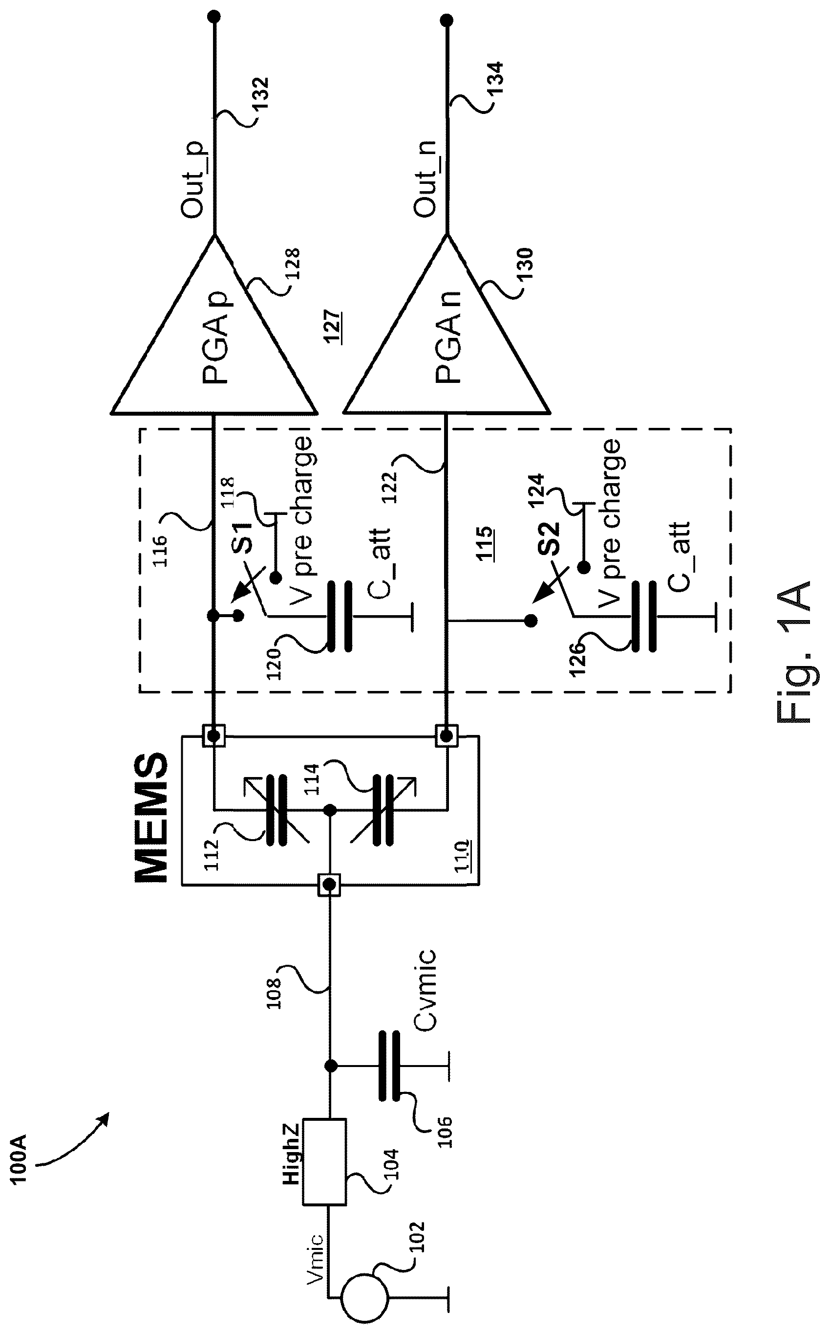 Patent US12581246 — Glitch-less acoustic range optimization for microphones — Figure 1