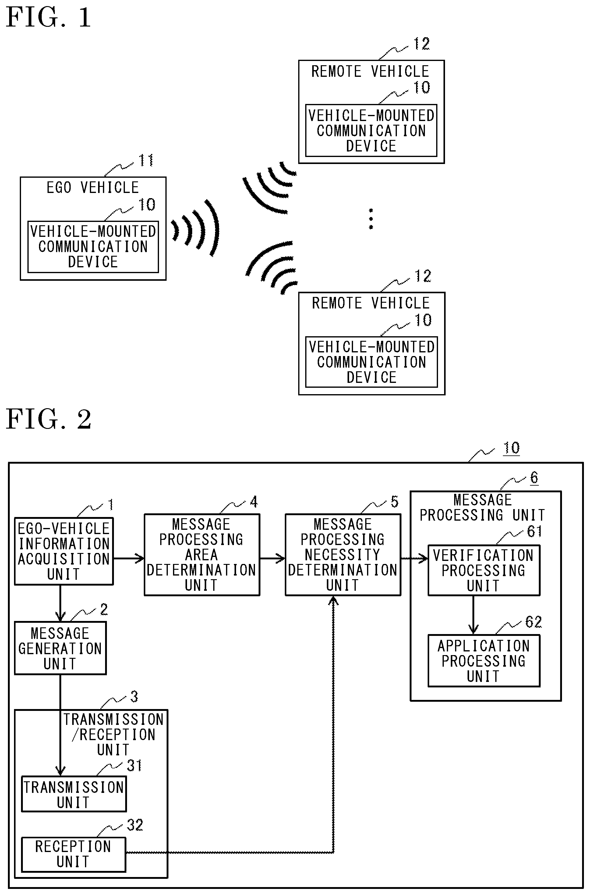 Patent US12581277 Figure 1 – Vehicle-mounted communication device