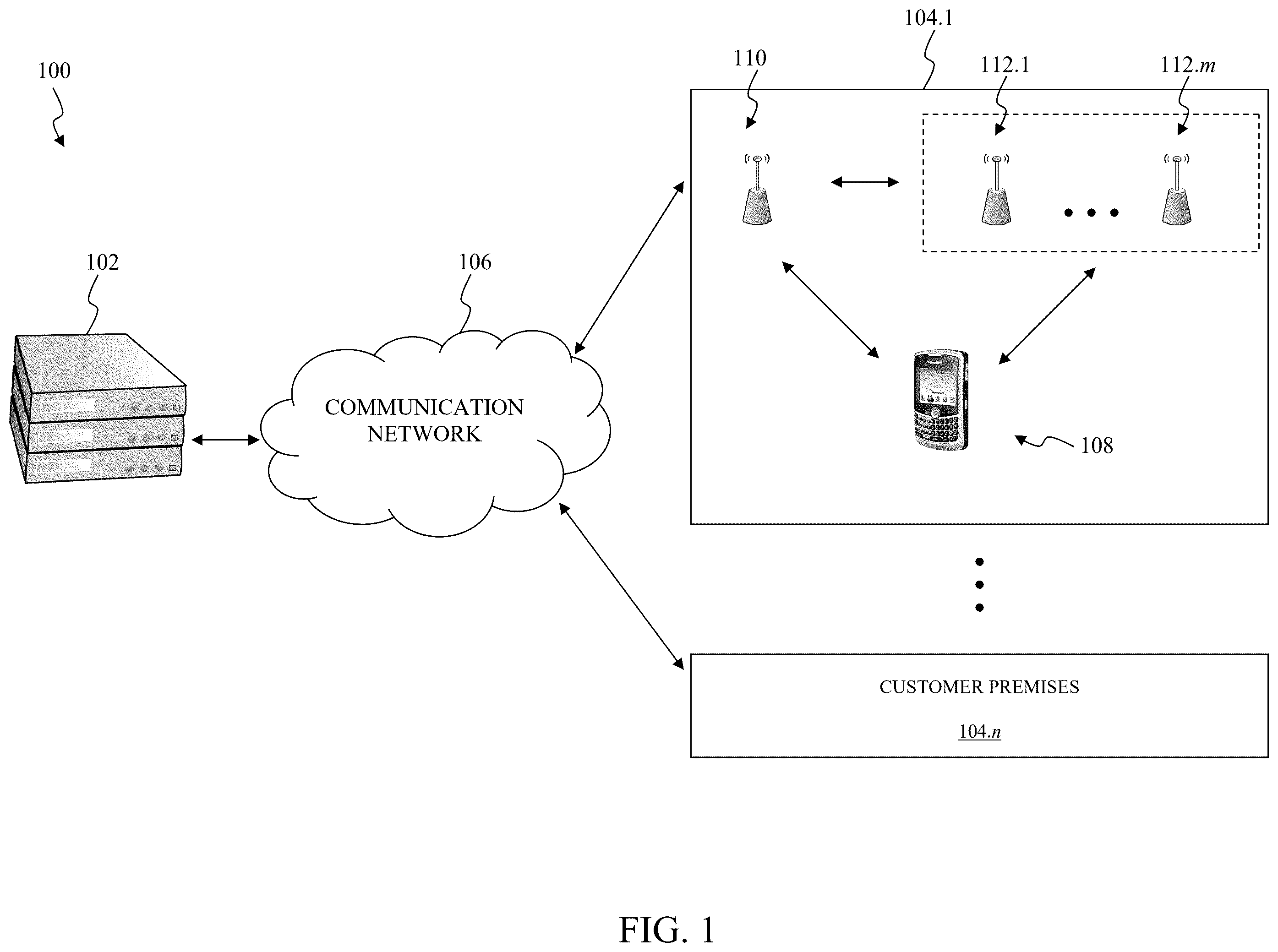 Patent US12581319 Figure 1 – Installing wireless range extender within a customer premises of a service provider network