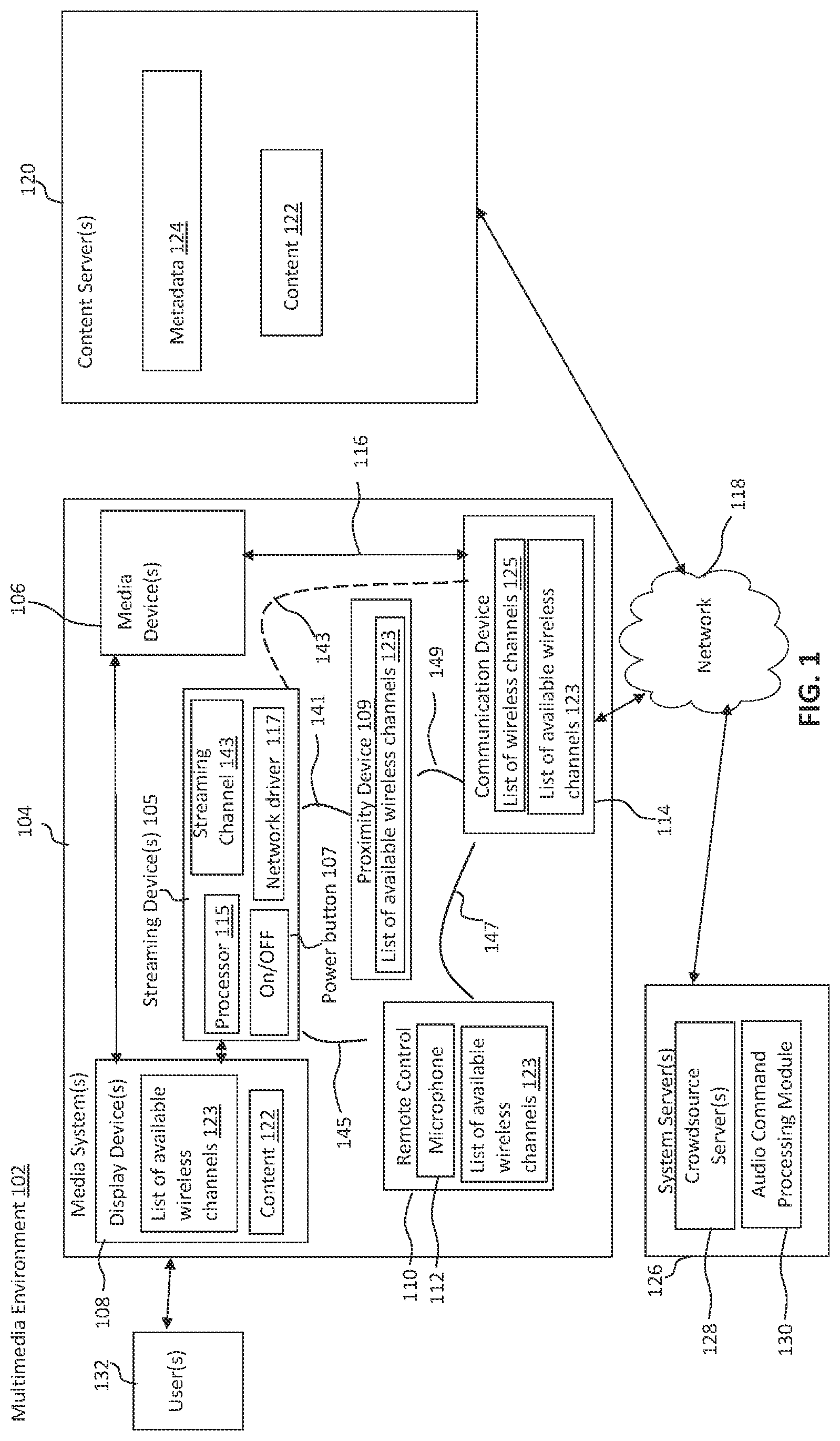 Patent US12581547 — Wireless connection between a streaming device and a wireless communication device — Figure 1
