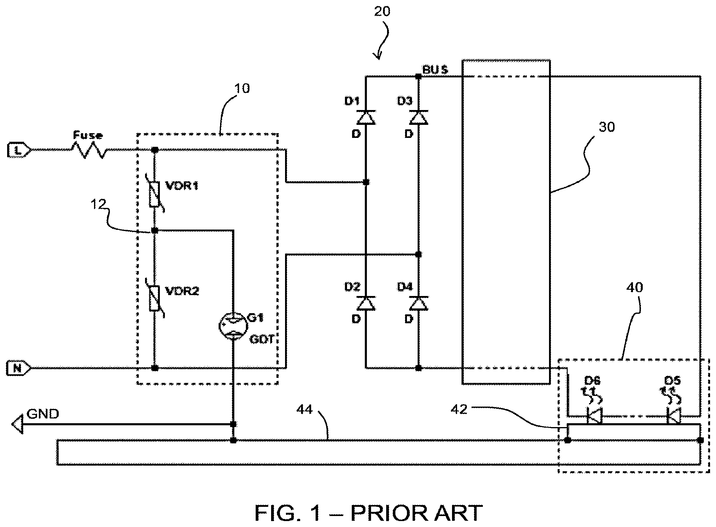 Patent US12581578 — Protection circuit for use in a lighting circuit — Figure 1