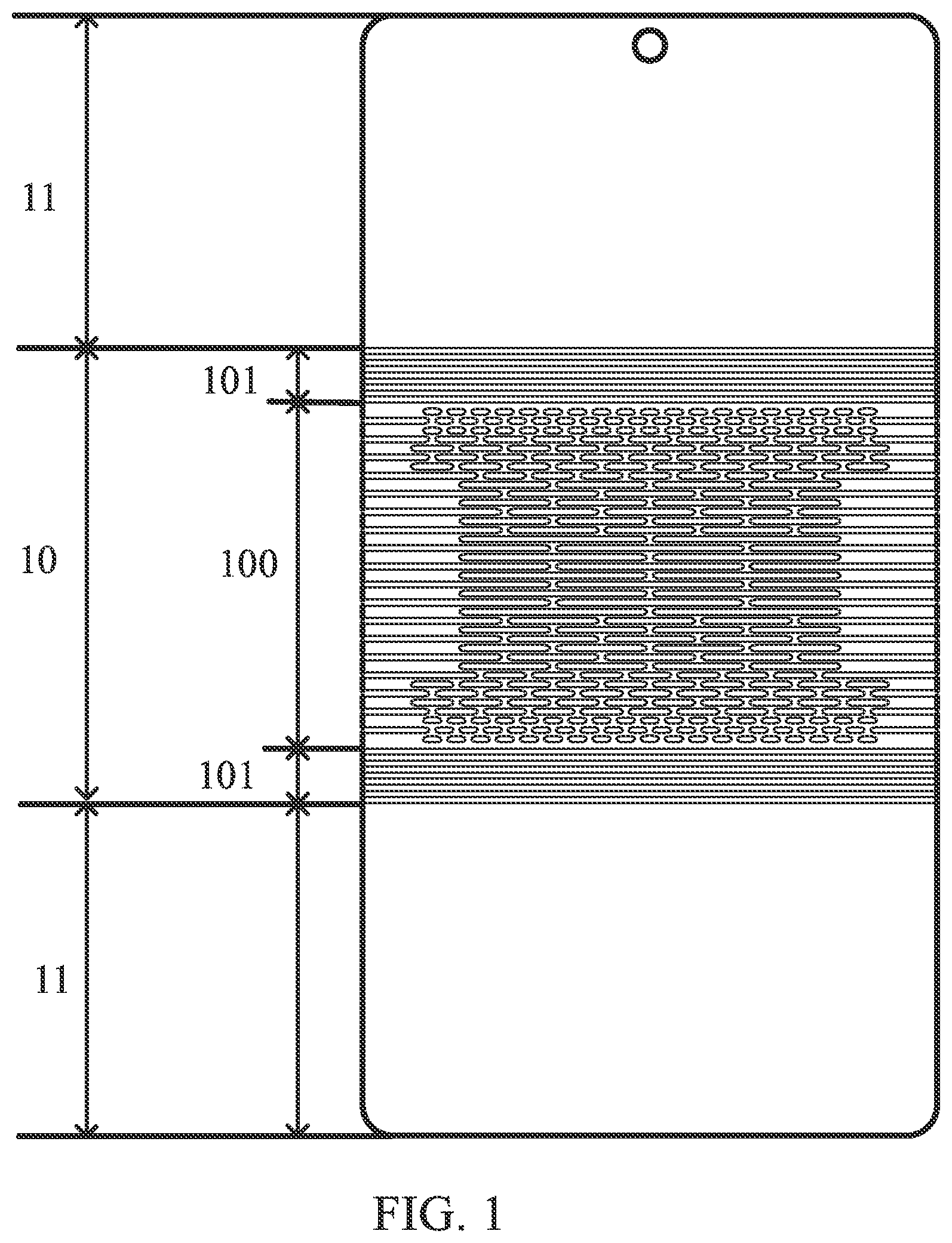 Patent US12581603 Figure 1 – Supporting plate and foldable display module