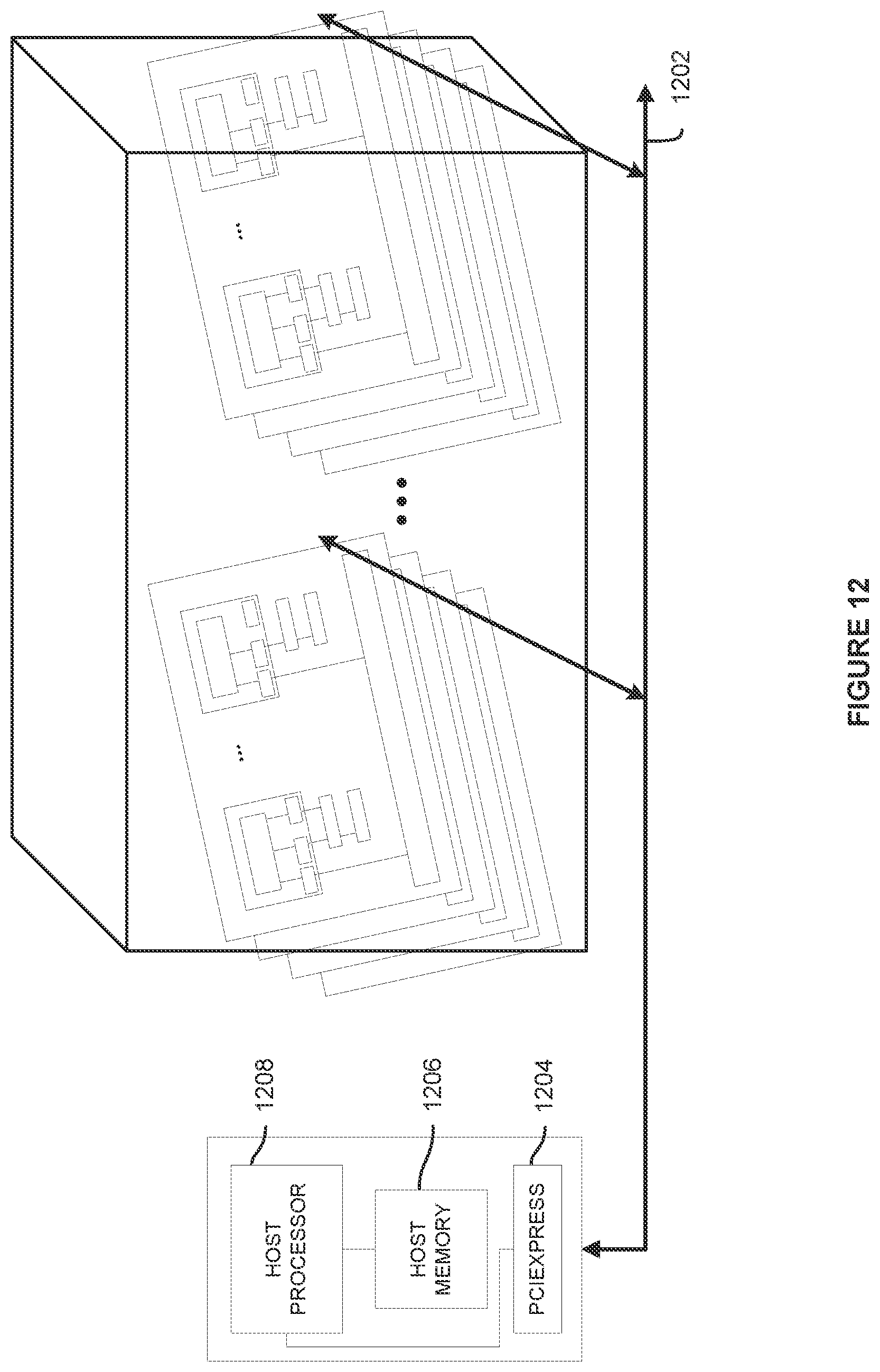 Patent US12581623 Figure 14 – Two-phase cooling structure cooling within a single-phase liquid cooled server