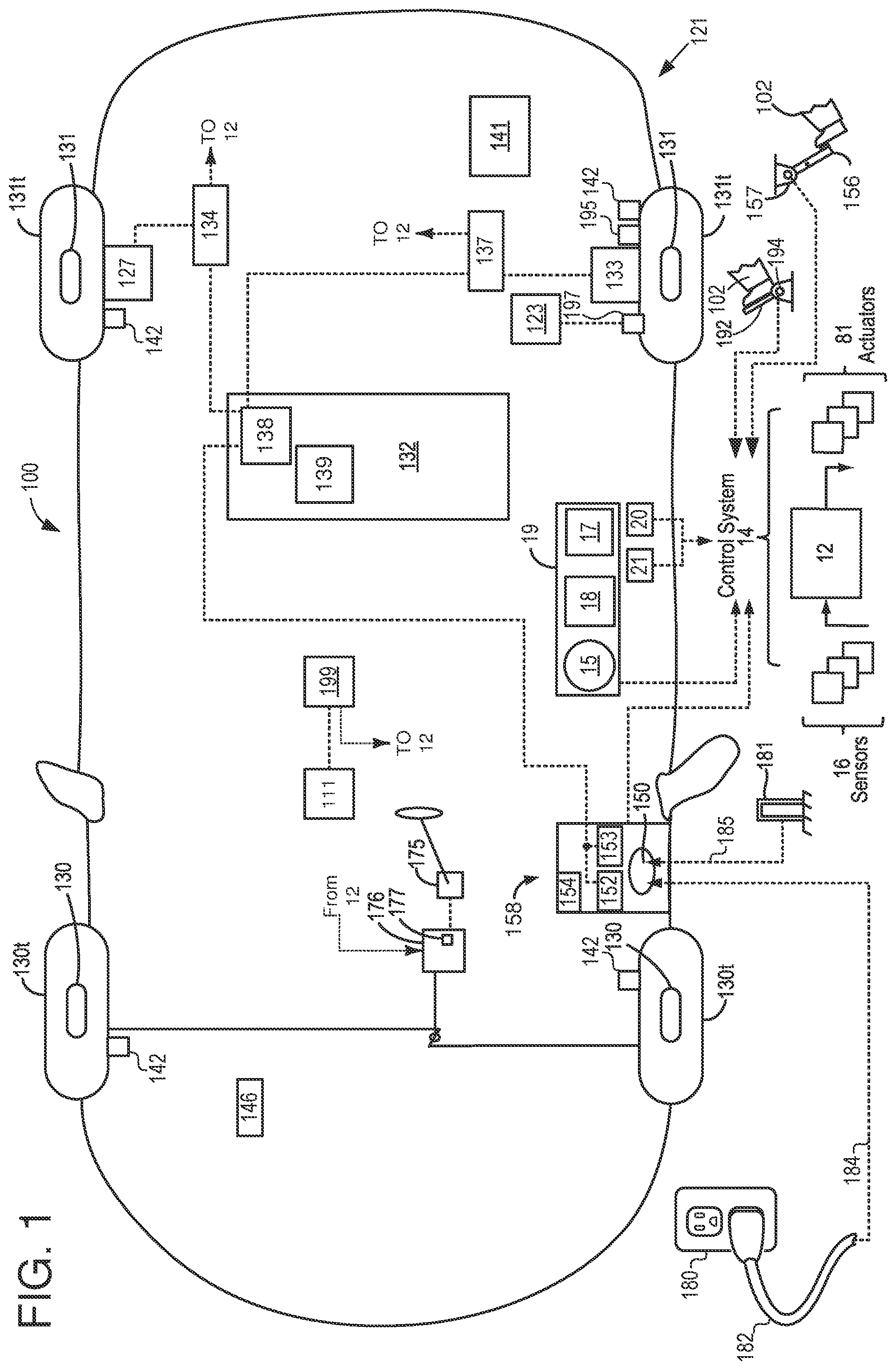 Patent US12581624 — Vehicle charging system and method, with power converters directly coupled to liquid cooled cold plate — Figure 1