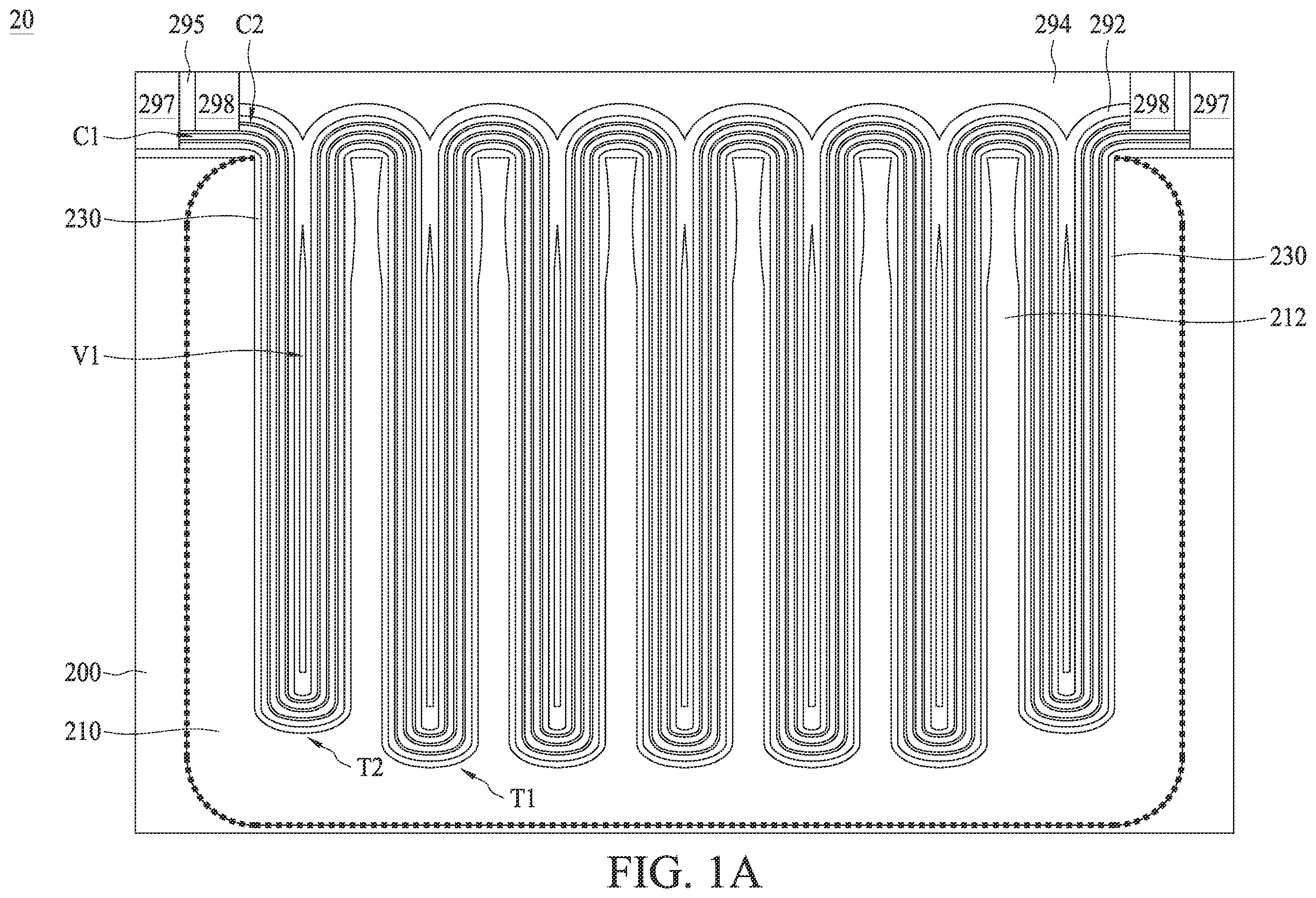 Patent US12581636 — Stress absorbing trench capacitor and method for forming the same — Figure 1