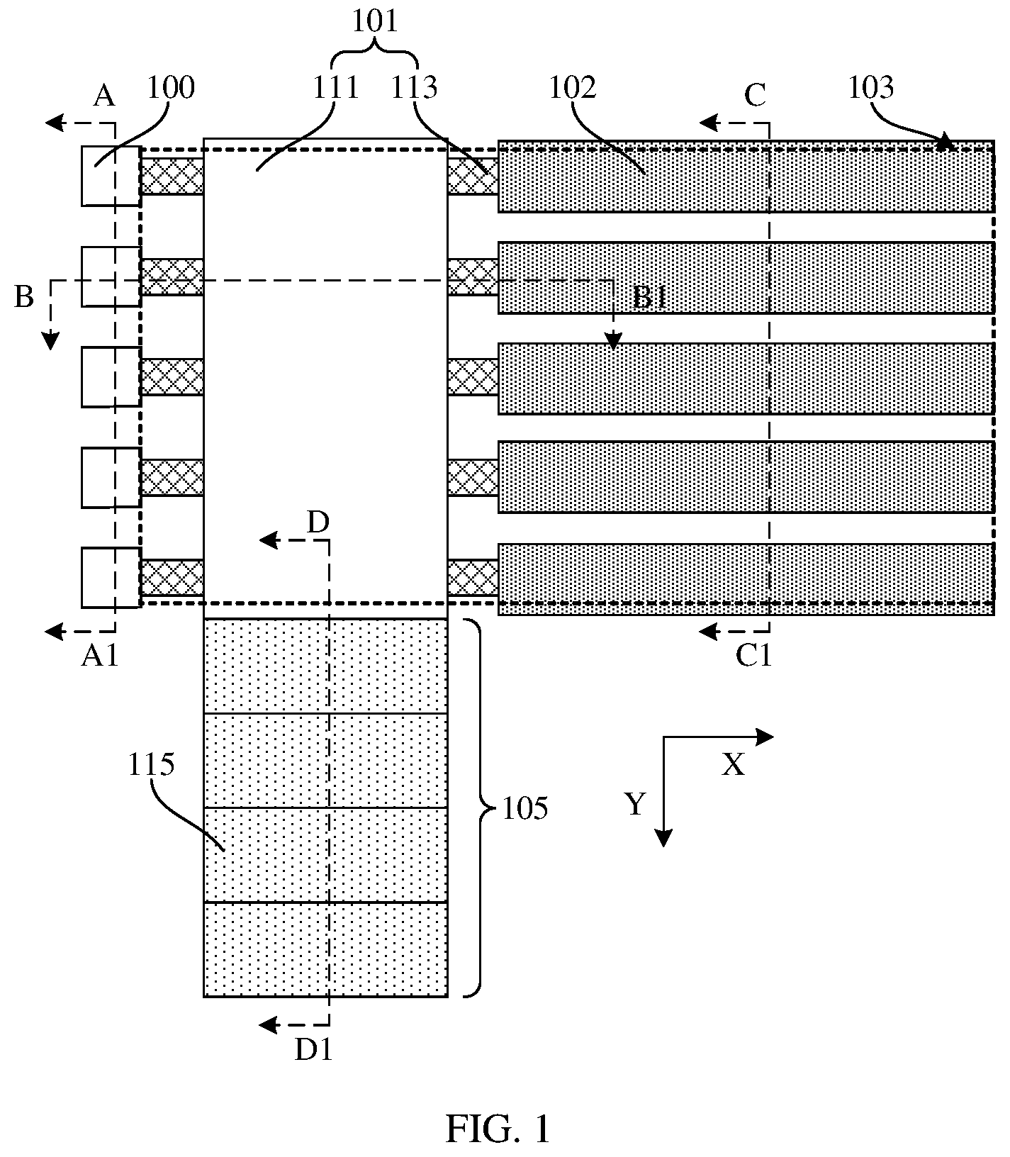 Patent US12581640 — Semiconductor structure and manufacturing method therefor — Figure 1