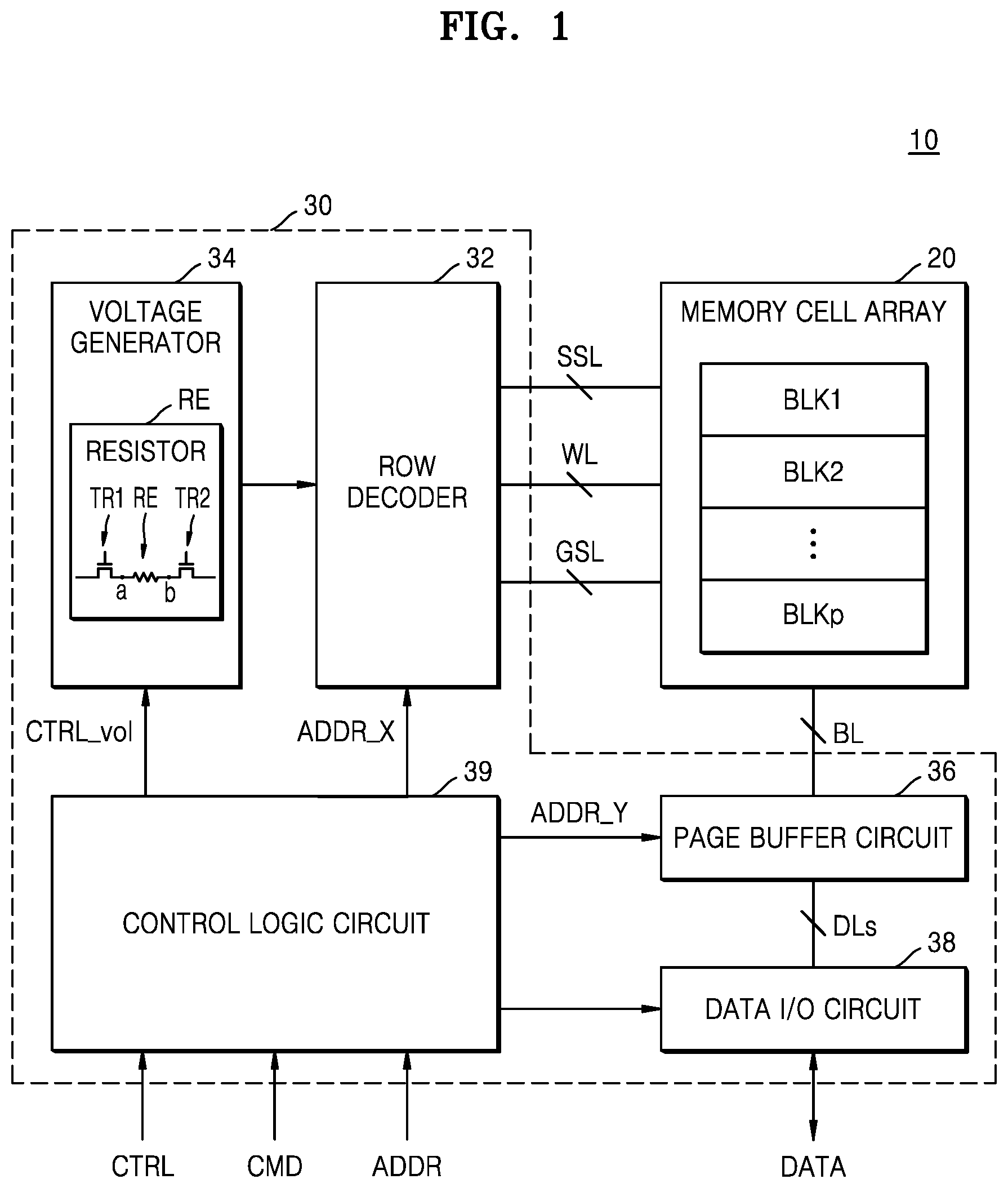 Patent US12581669 — Vertical memory device — Figure 1