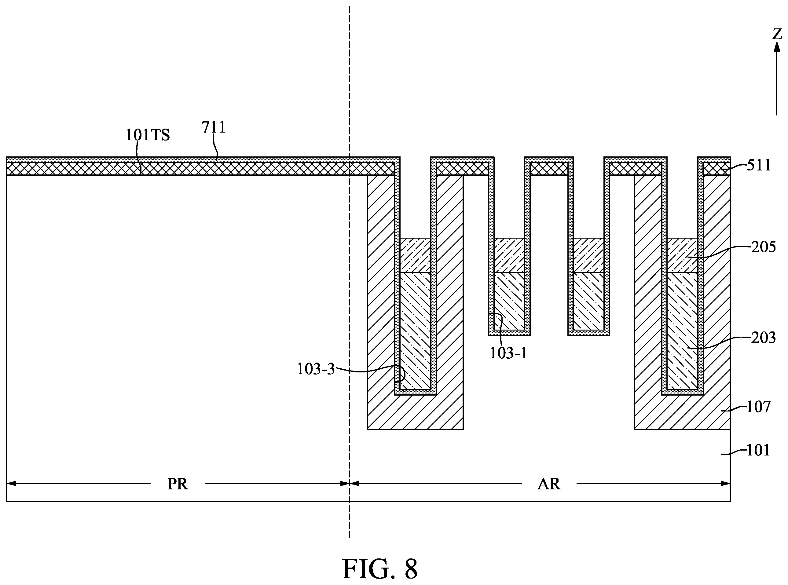 Patent US12581670 Figure 8 – Semiconductor device with programmable insulating layer and method for fabricating the same