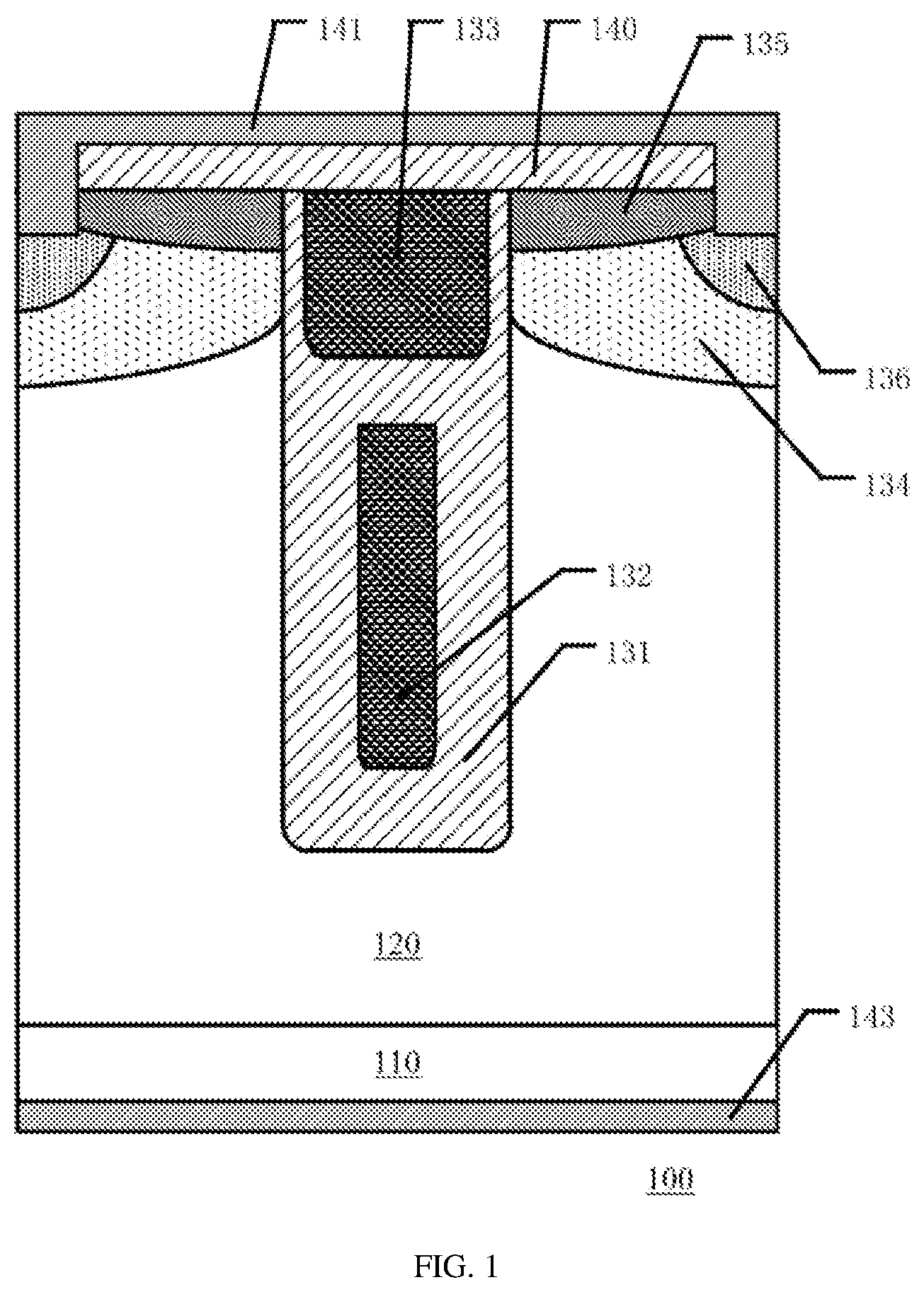 Patent US12581679 Figure 1 – Split-gate power MOS device and manufacturing method thereof