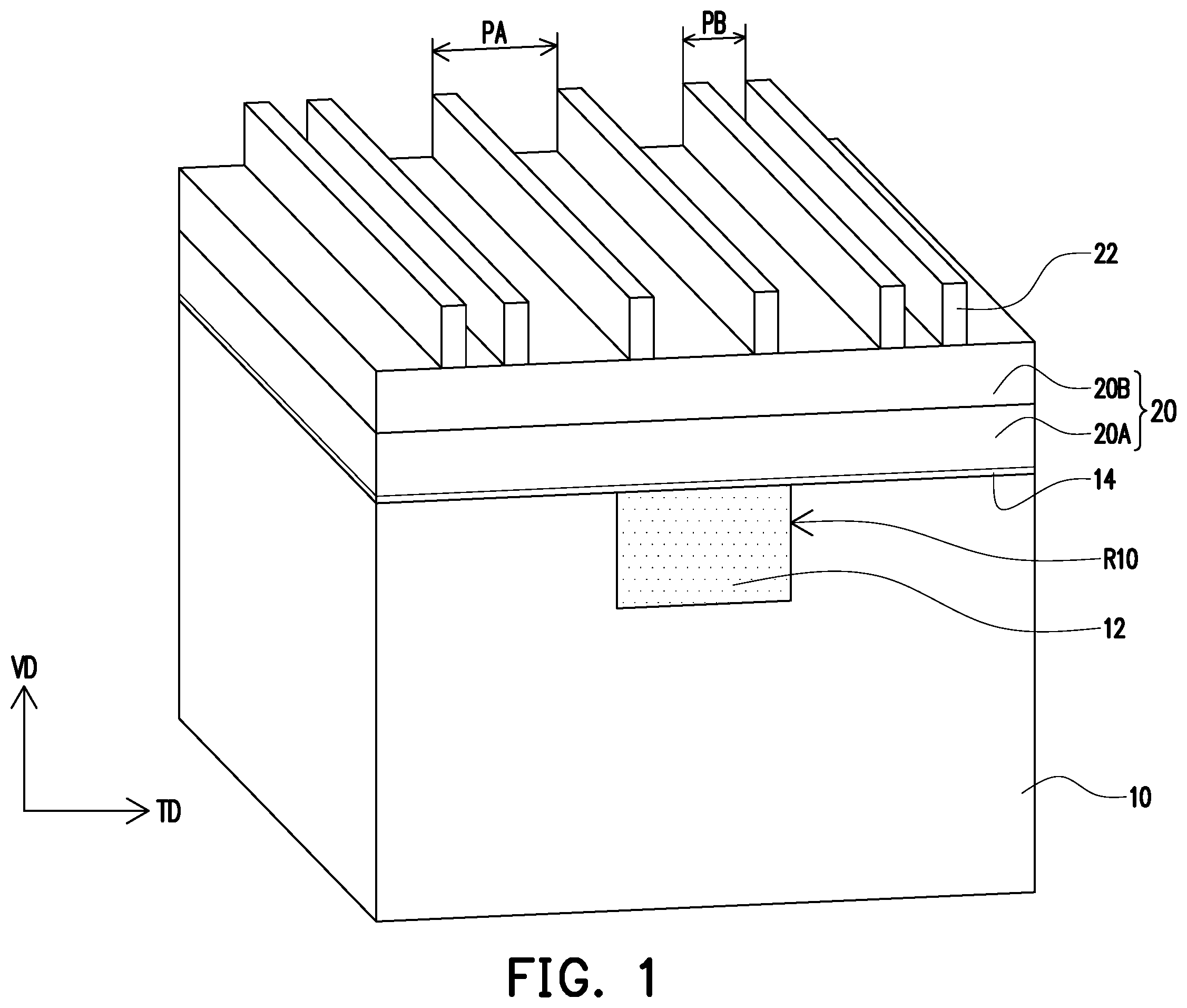 Patent US12581685 — Semiconductor device and method of fabricating a semiconductor device — Figure 1