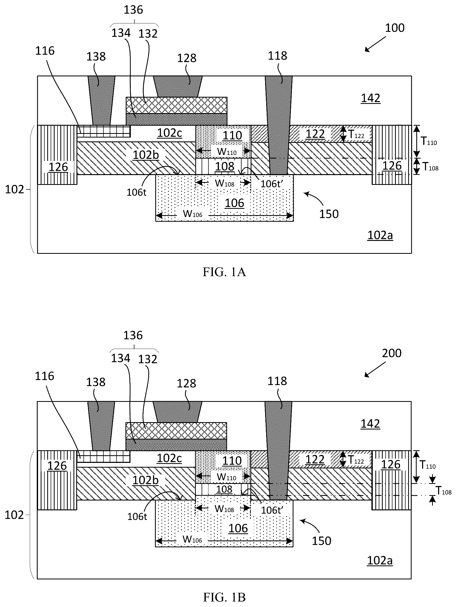 Patent US12581686 Figure 1 – Metal oxide semiconductor devices and integration methods