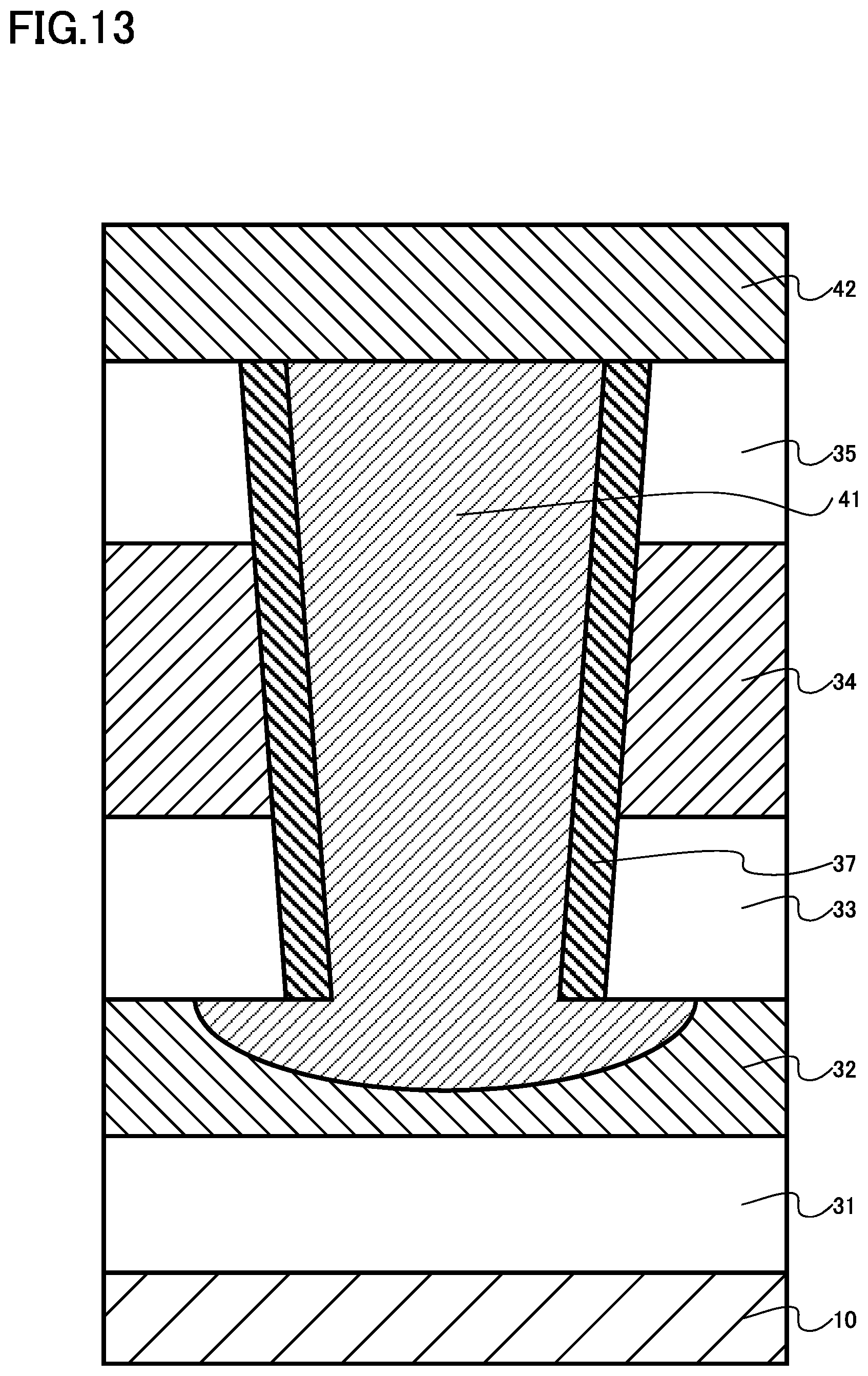 Patent US12581688 Figure 13 – Semiconductor device, semiconductor memory device, and semiconductor device manufacturing method