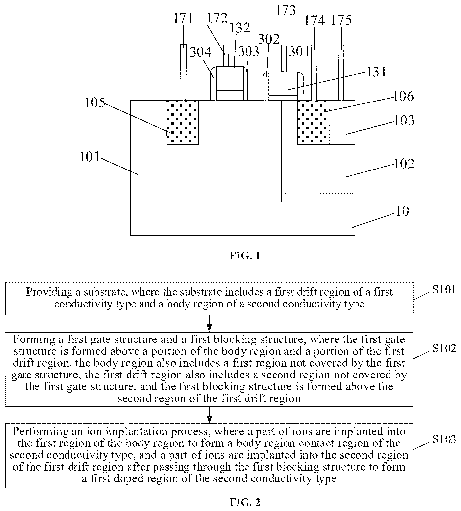 Patent US12581698 — Laterally diffused metal oxide semiconductor device and preparation method thereof — Figure 1