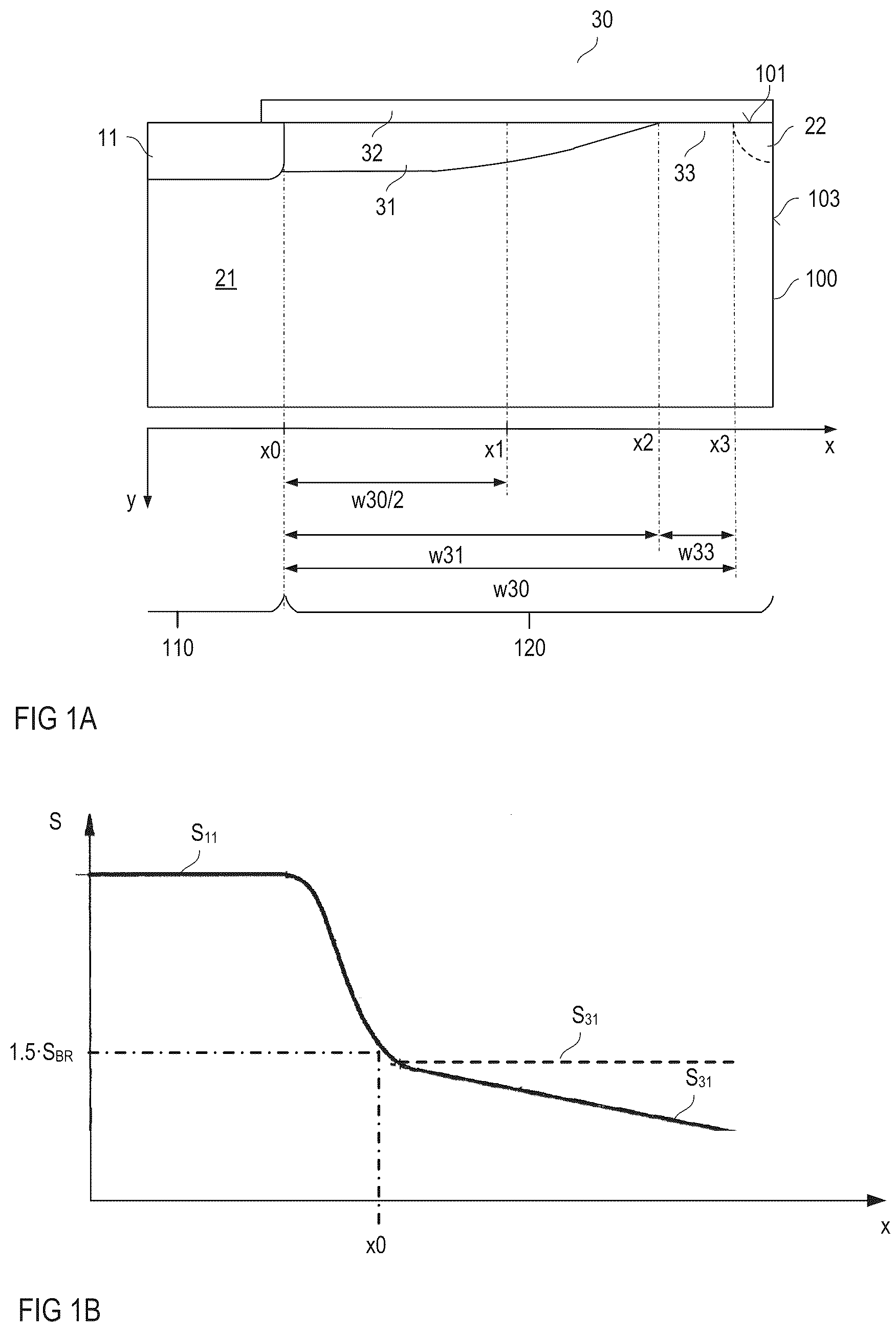 Patent US12581699 — VDMOS having an edge termination region with doping concentration decreasing from inner region toward the edge — Figure 1
