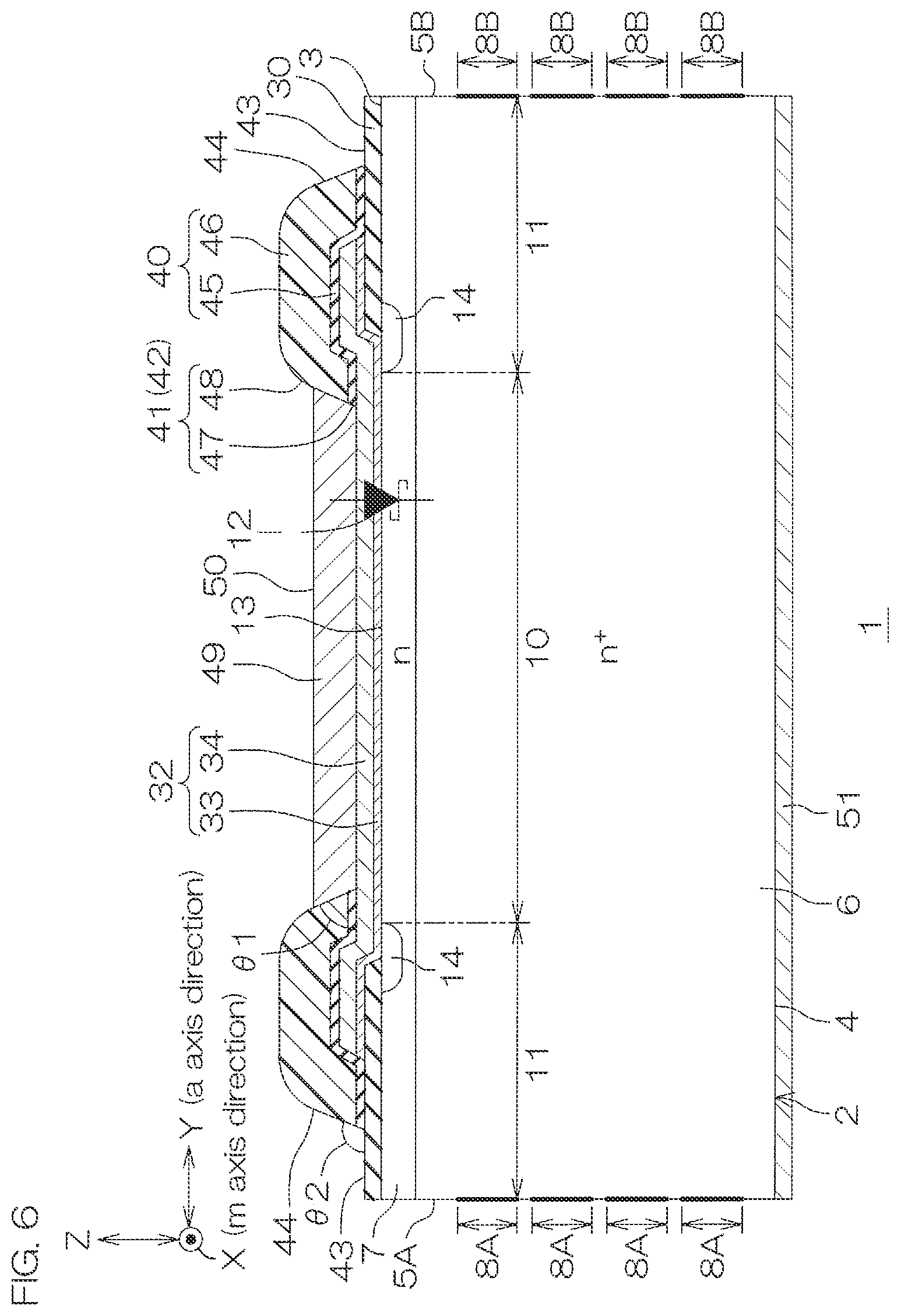 Patent US12581708 Figure 6 – SiC semiconductor device, and manufacturing method therefor