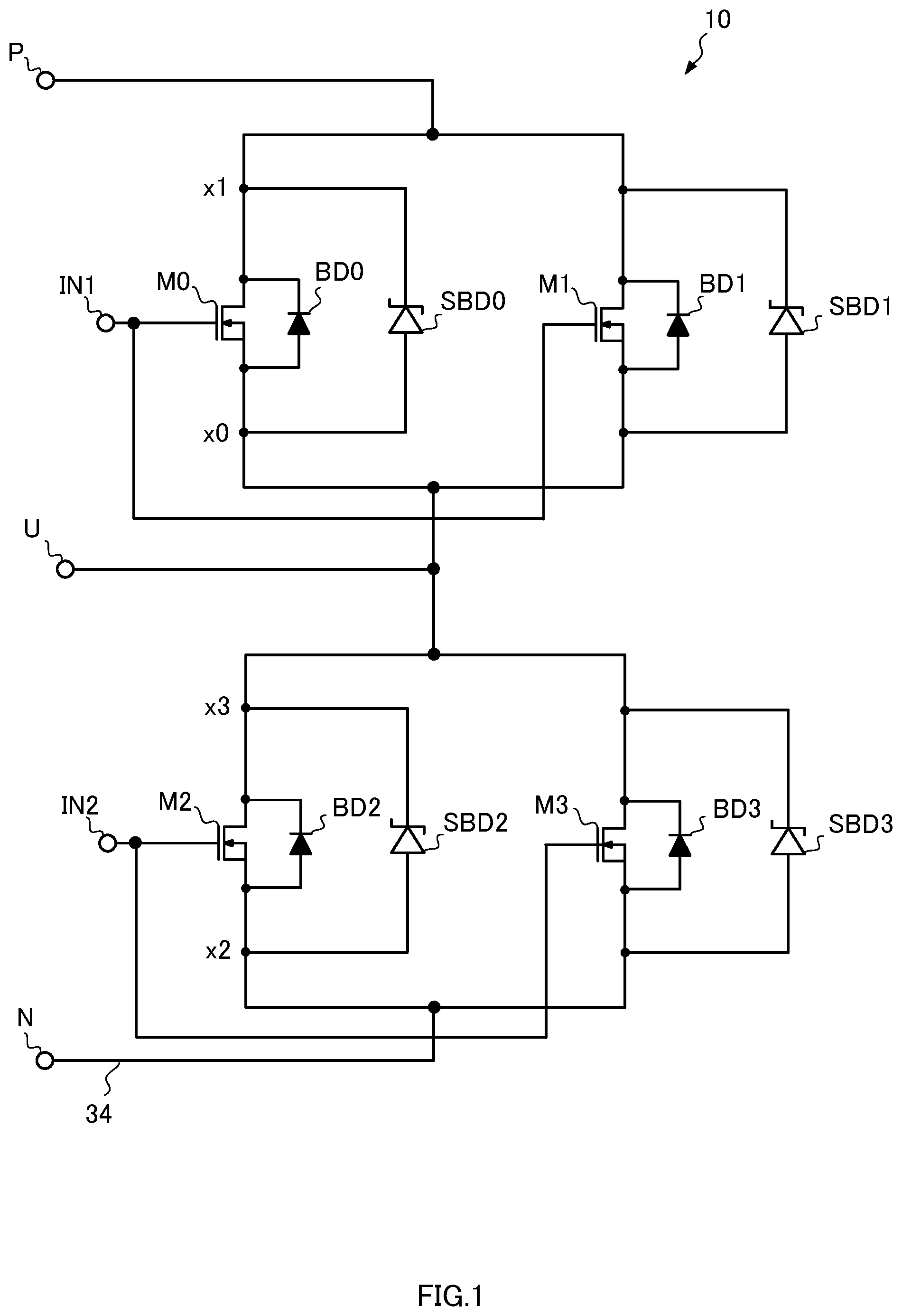 Patent US12581727 — Electronic circuit and semiconductor module — Figure 1