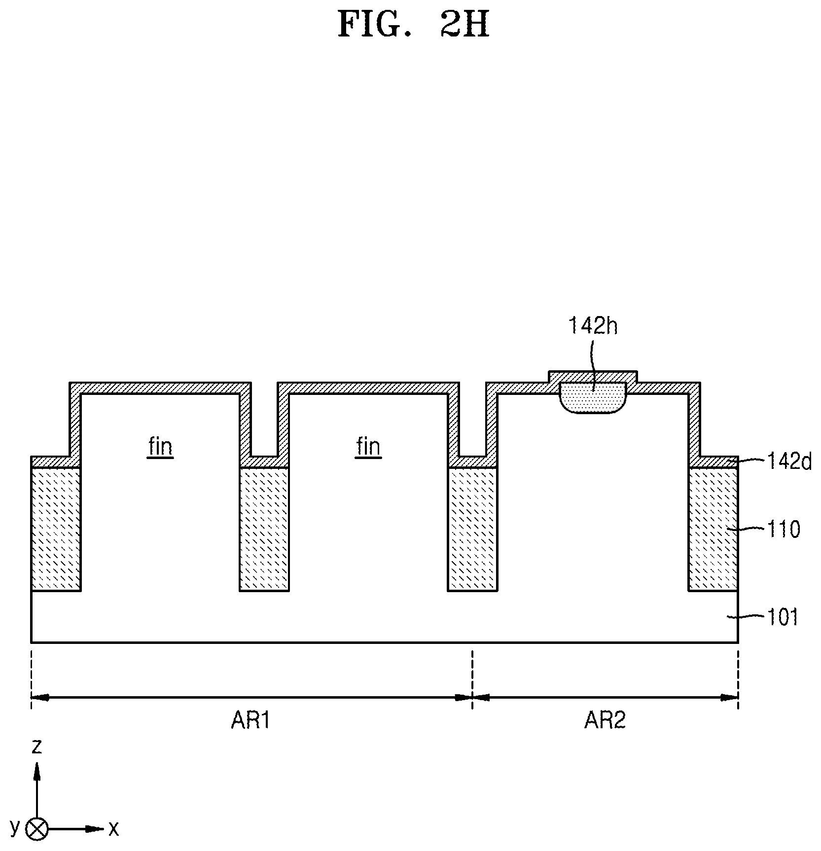 Patent US12581729 Figure 9 – Semiconductor device including fin field effect transistor and planar fin field effect transistor