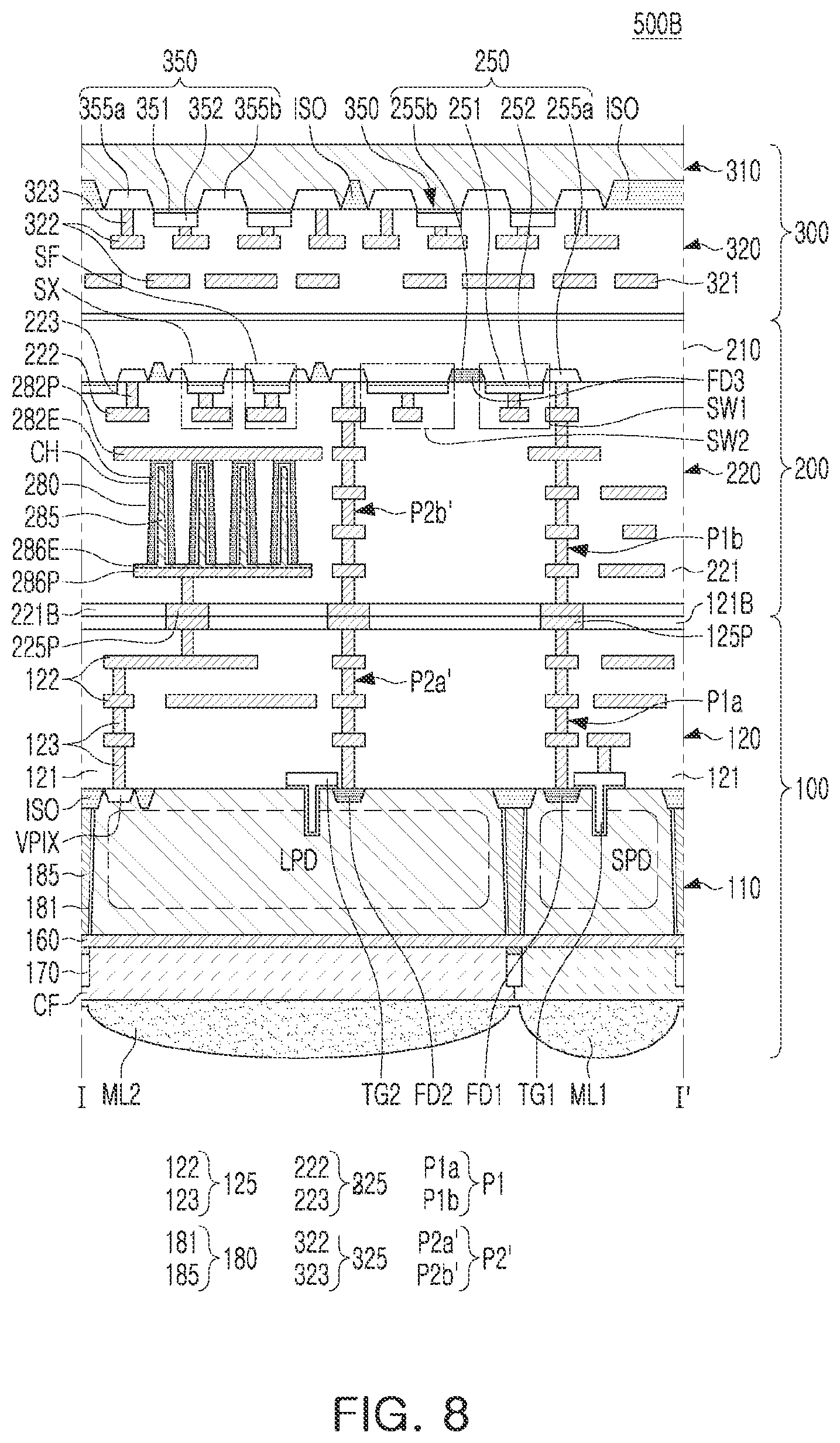 Patent US12581763 Figure 8 – Image sensor
