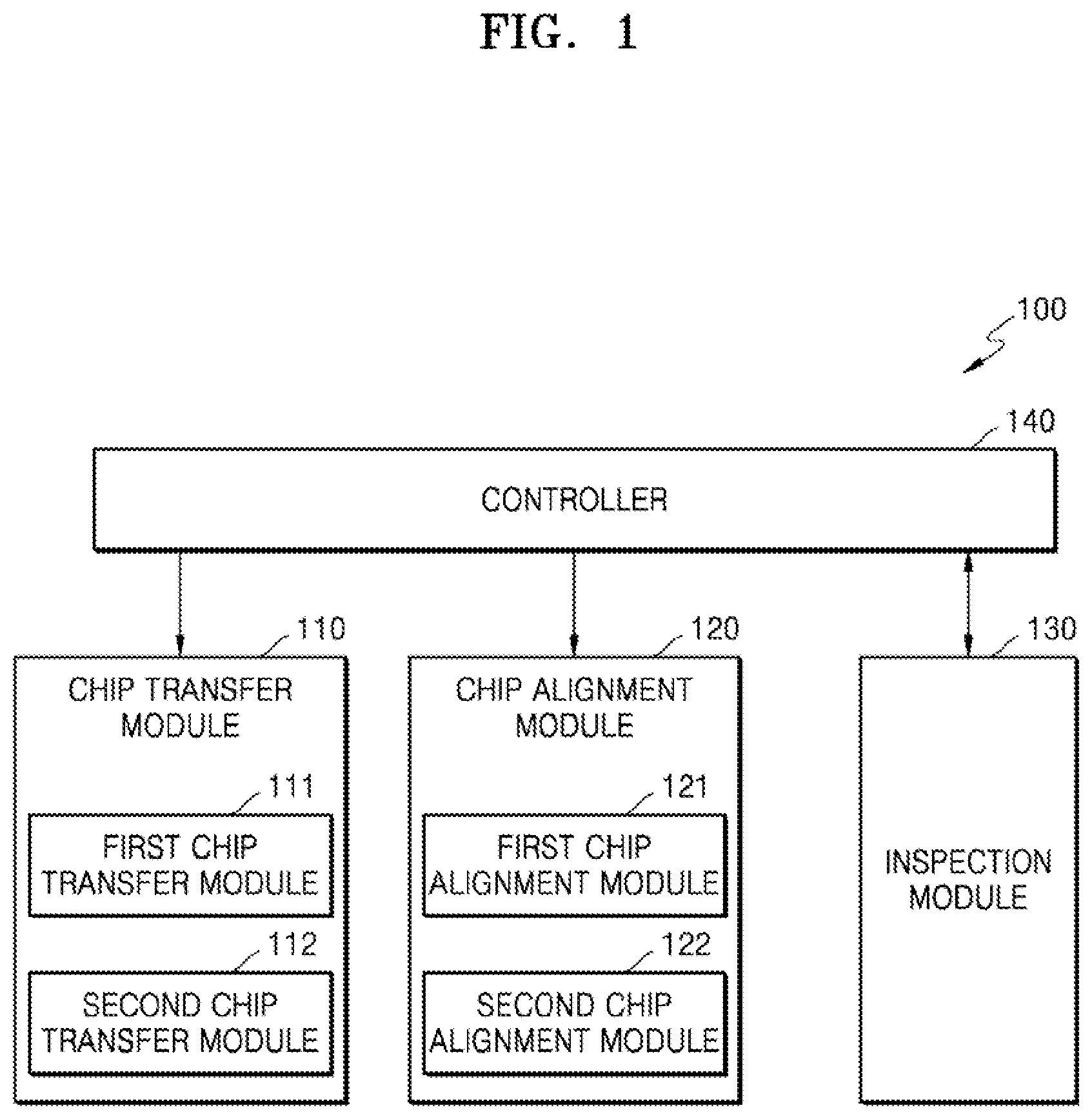 Patent US12581769 Figure 1 – Chip wet transfer apparatus