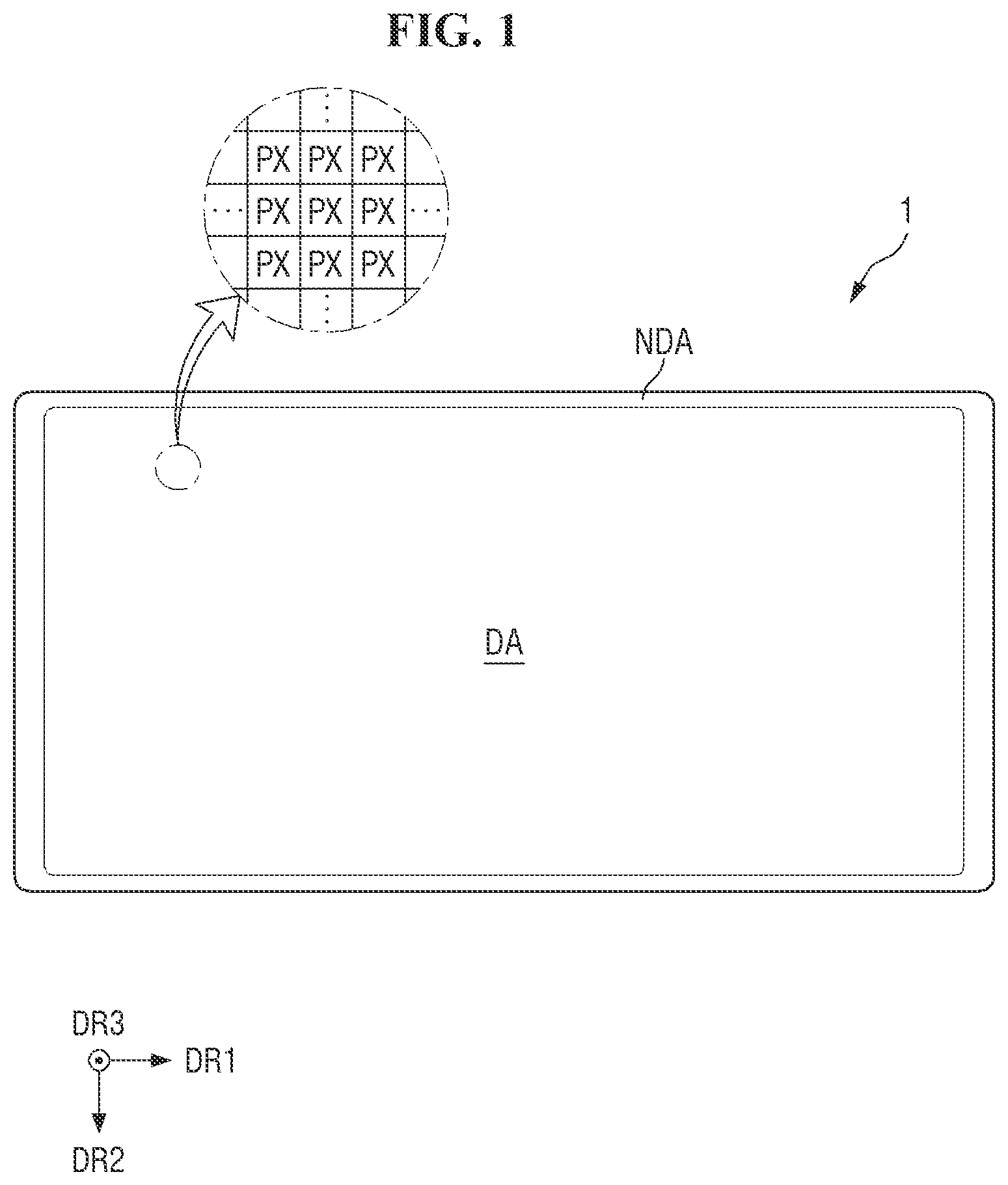 Patent US12581786 — Display device and manufacturing method of the same — Figure 1