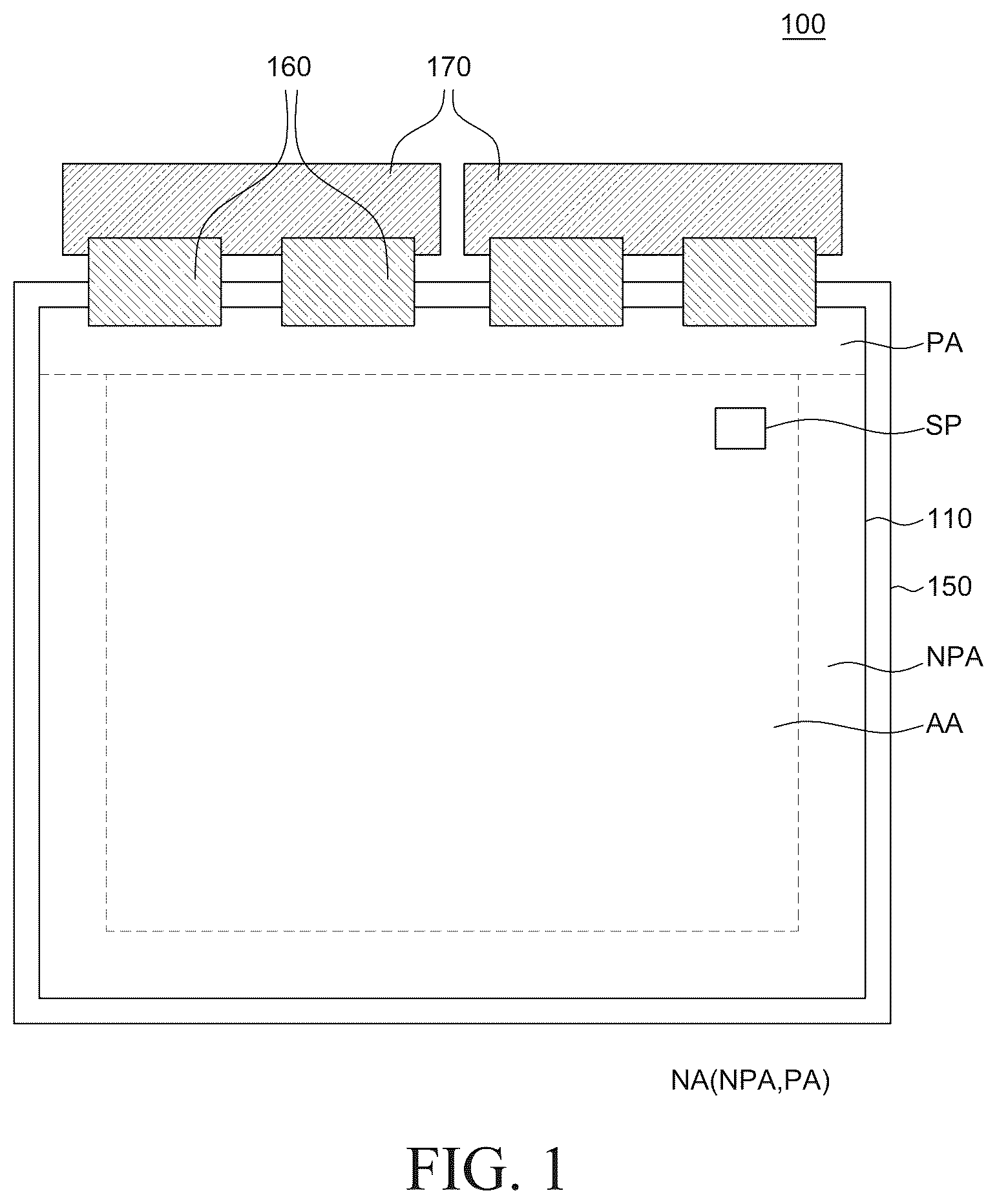 Patent US12581798 — Display device — Figure 1