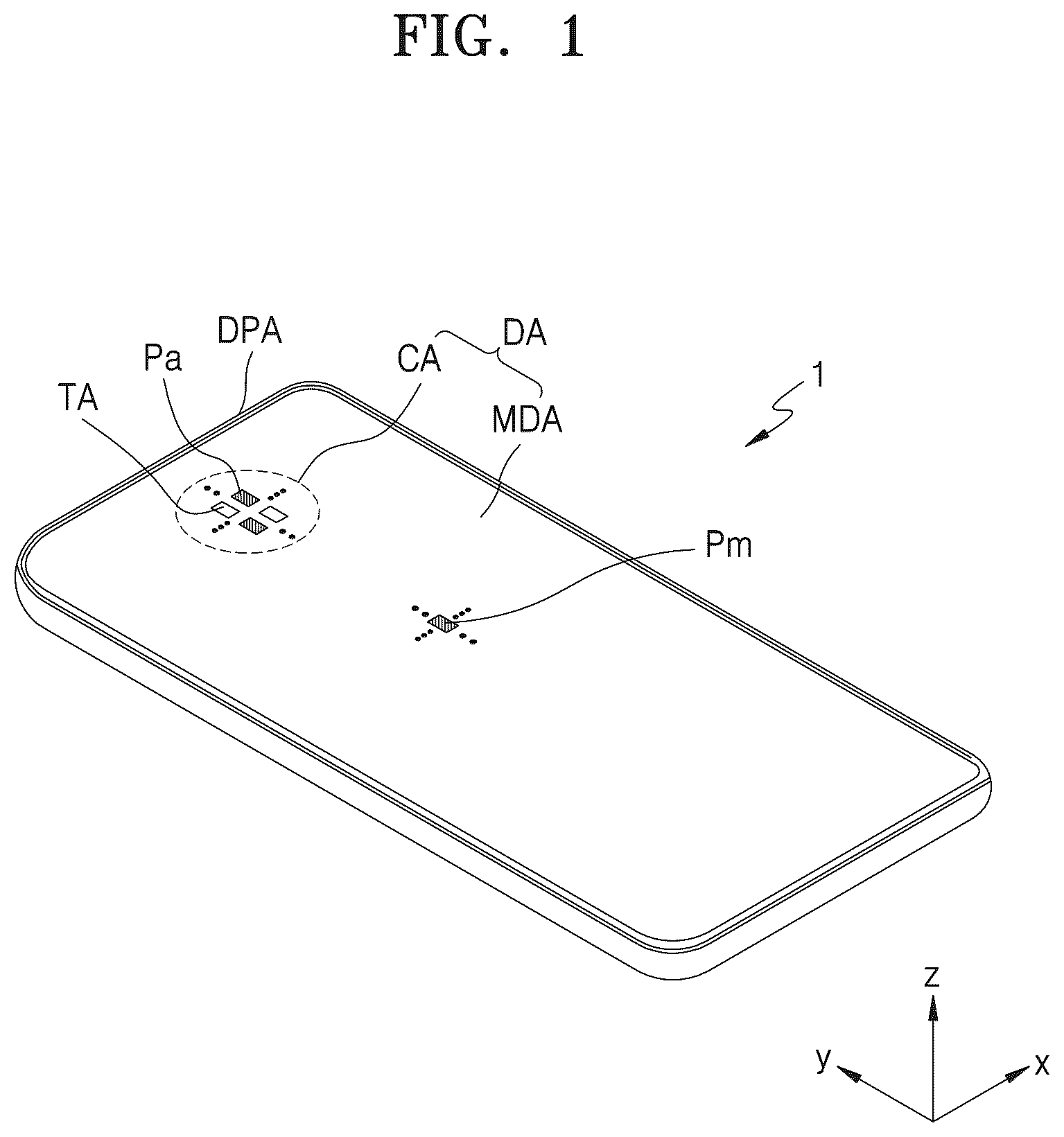 Patent US12581824 — Display device — Figure 1