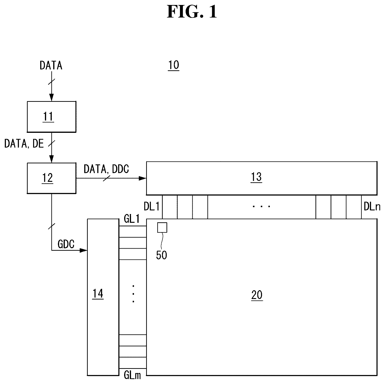 Patent US12581827 — Organic light emitting display device — Figure 1