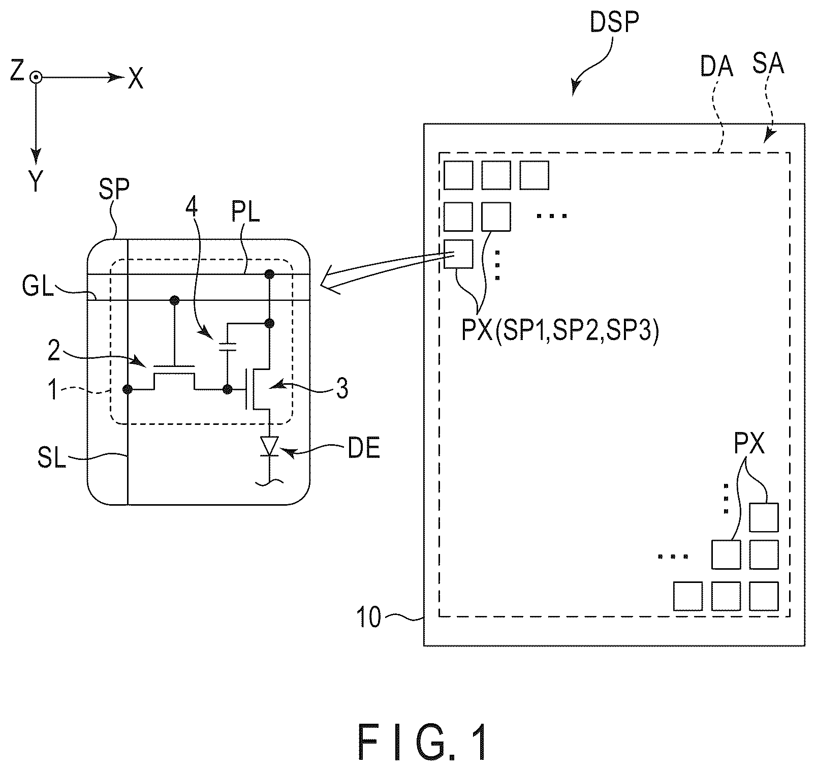 Patent US12581831 — Display device and manufacturing method thereof — Figure 1