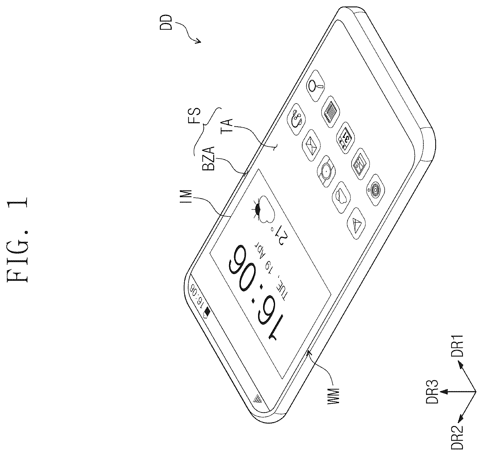 Patent US12581840 — Display device including low refractive and anti-reflection layers — Figure 1