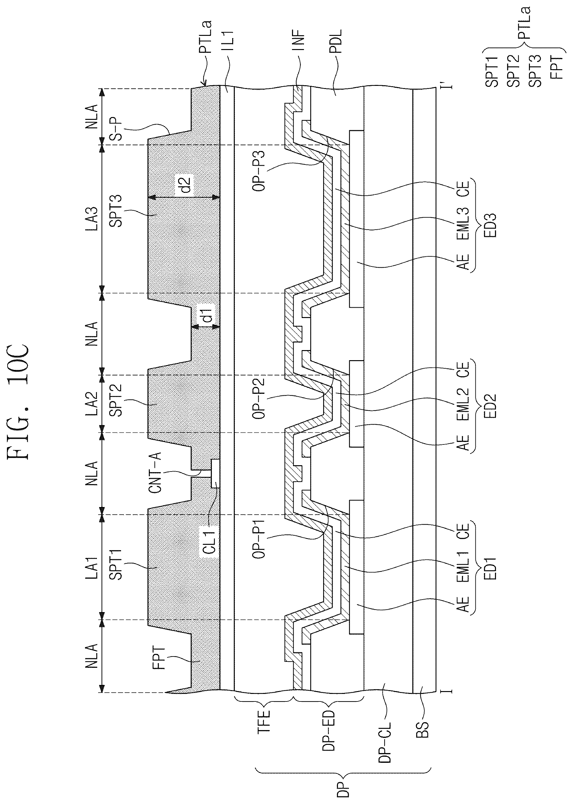 Patent US12581840 Figure 18 – Display device including low refractive and anti-reflection layers
