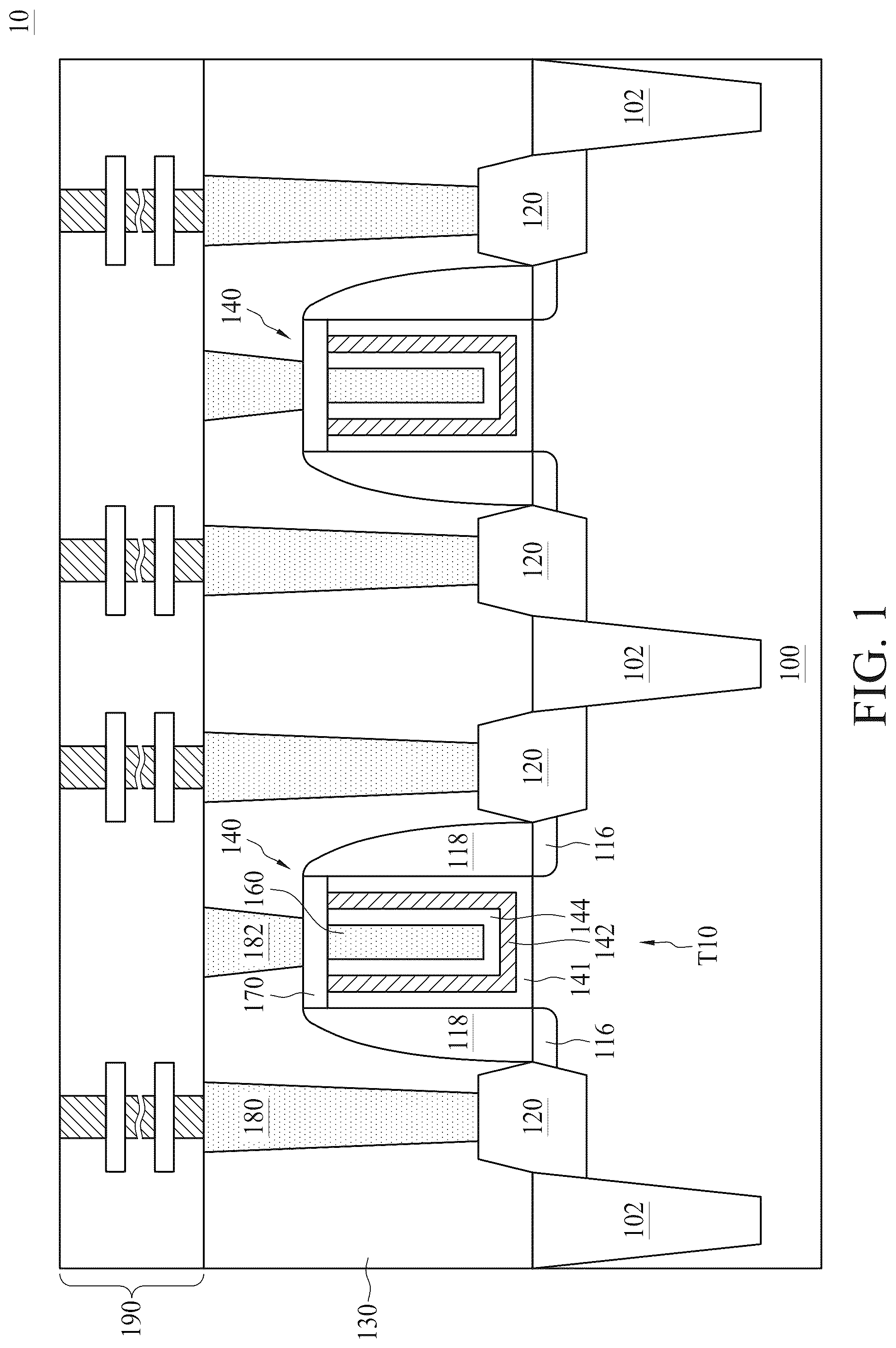 Patent US12581876 — Semiconductor device including work function layer doped with barrier elements and method for forming the same — Figure 1
