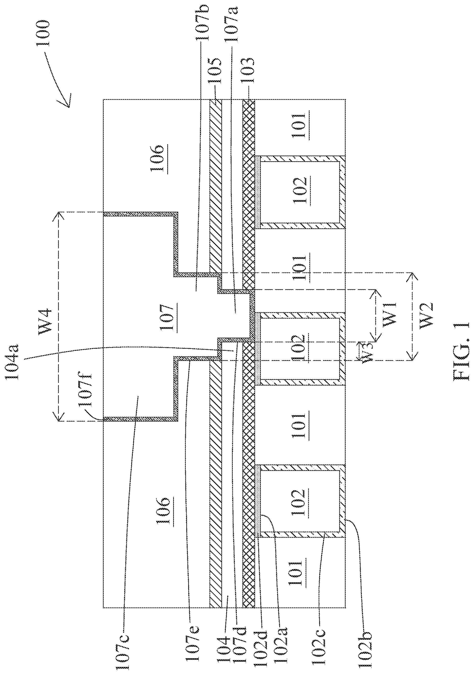 Patent US12581934 — Semiconductor structure and manufacturing method thereof — Figure 1