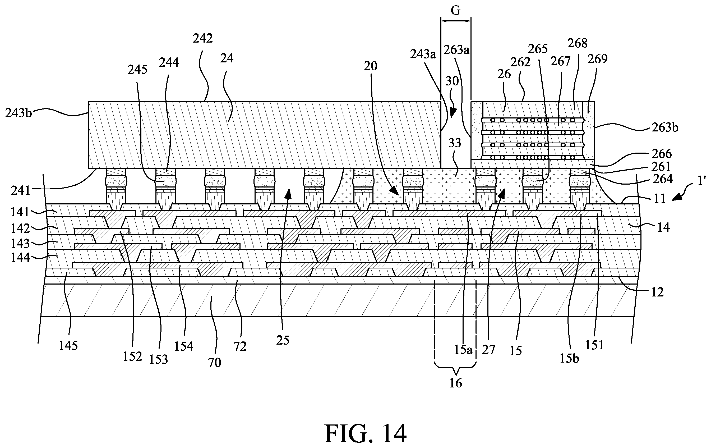 Patent US12581952 Figure 14 – Package structure and method for manufacturing the same
