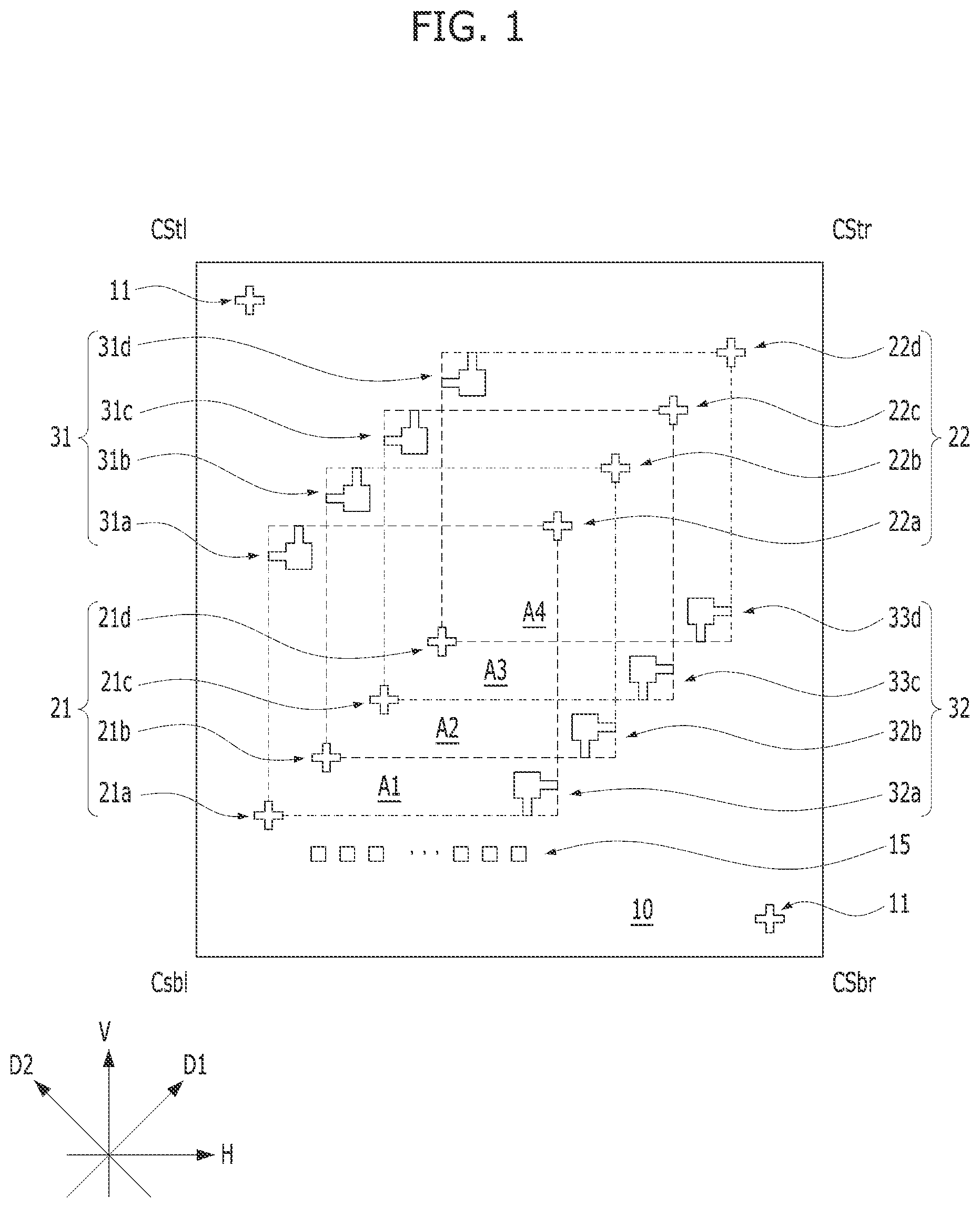 Patent US12581961 Figure 1 – Substrate having a die position mark and a semiconductor die stack structure including semiconductor dies stacked on the substrate