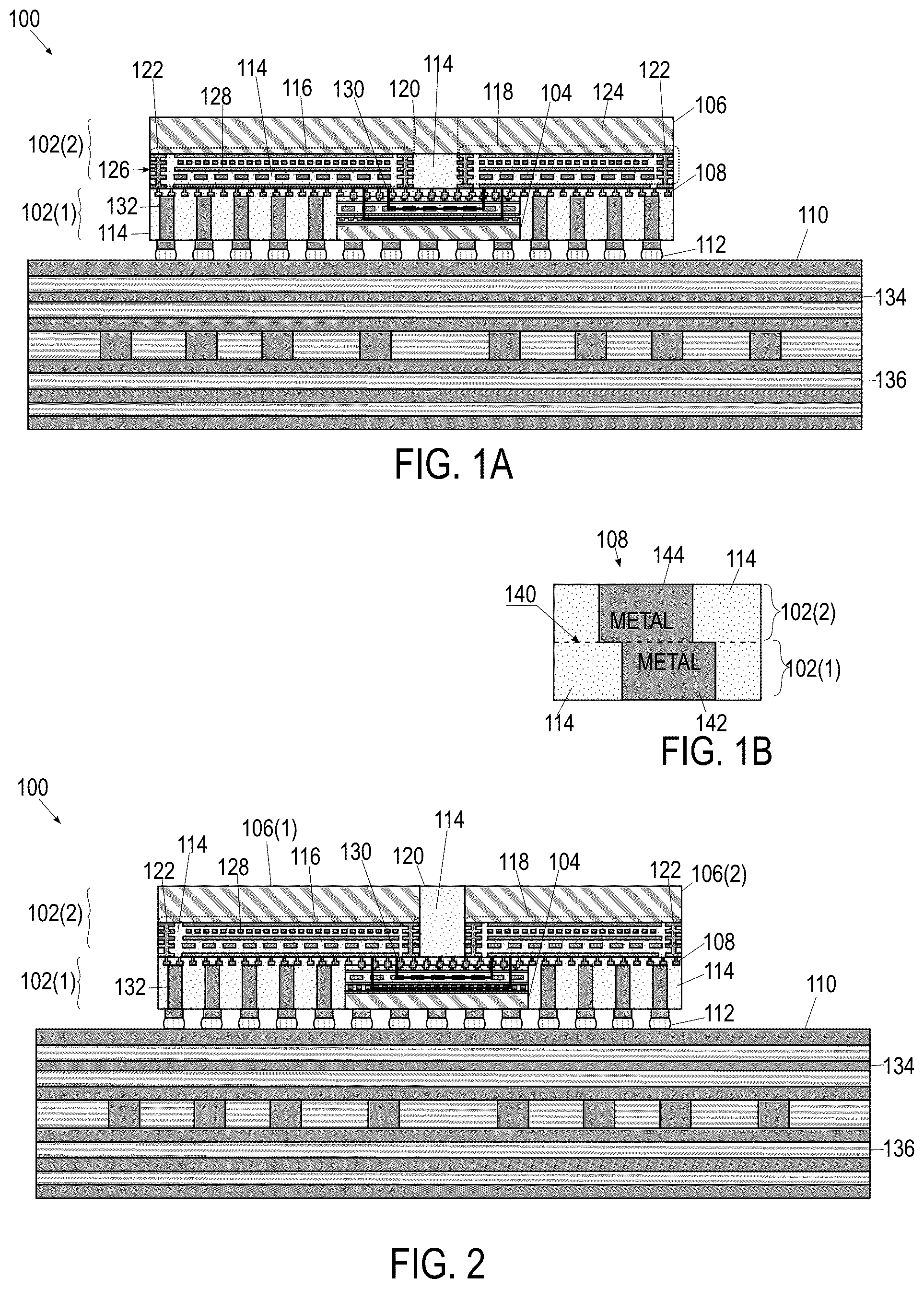 Patent US12581968 — Package architecture of large dies using quasi-monolithic chip layers — Figure 1