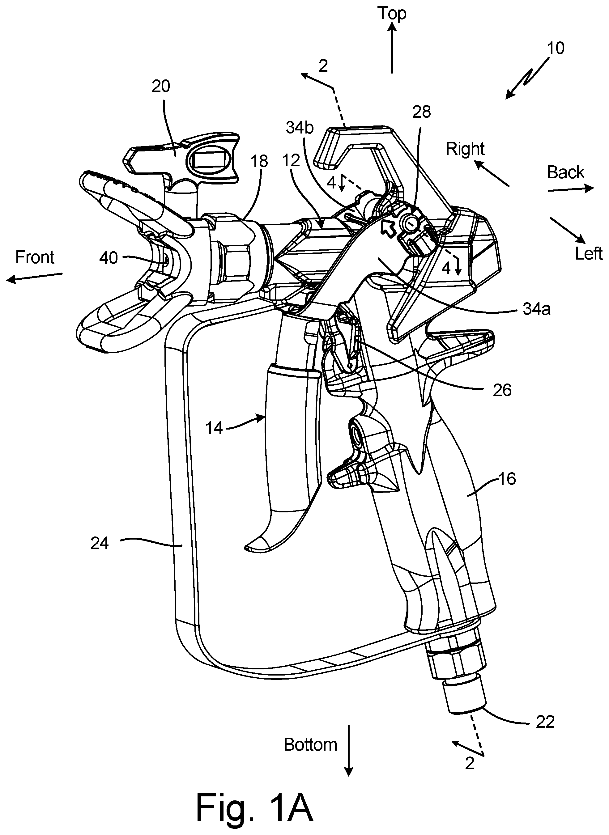 Patent US12583001 — Spray gun and components for spraying paints and other coatings — Figure 1