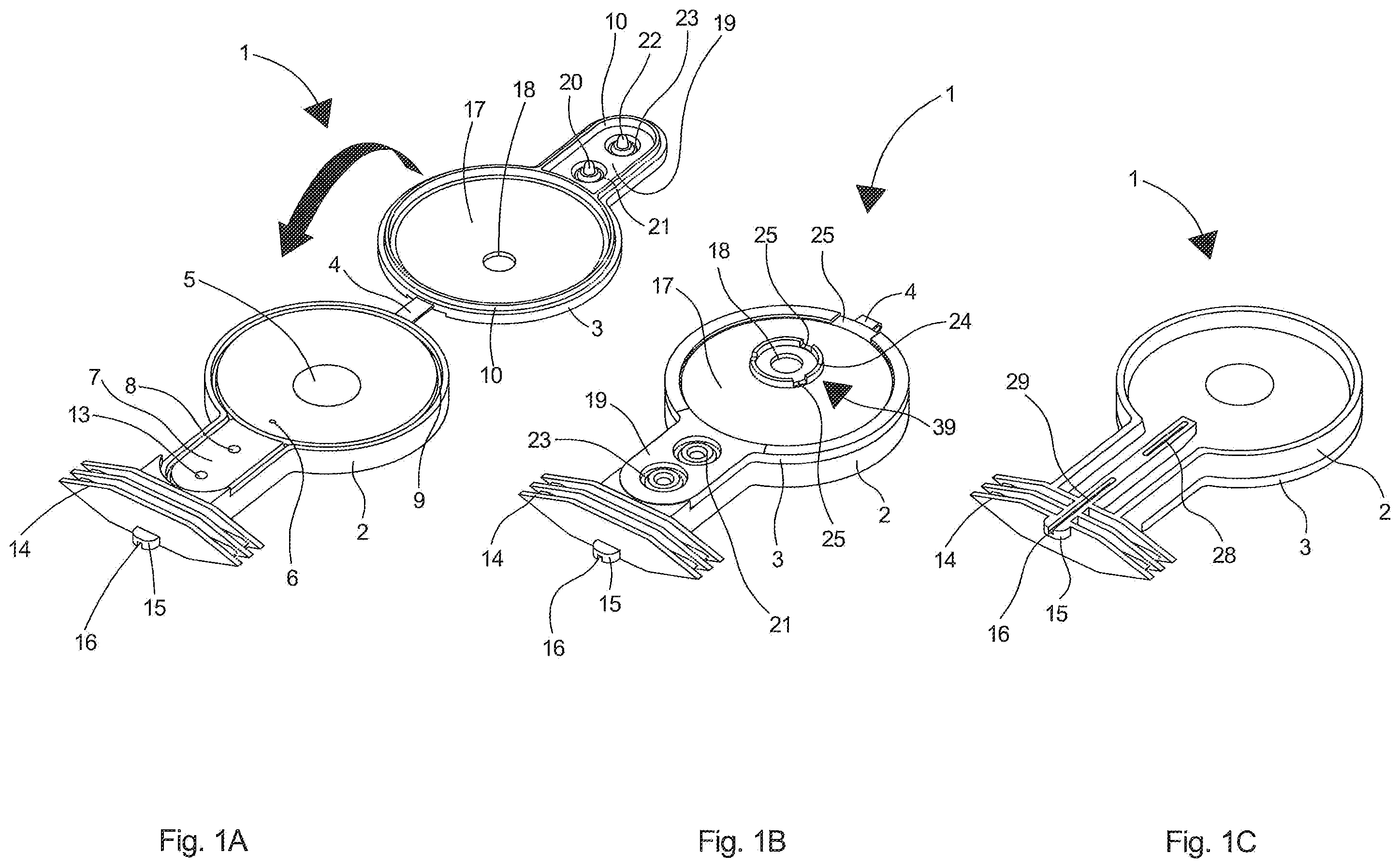 Patent US12583005 — Dosing device, container, product dispenser and system — Figure 1