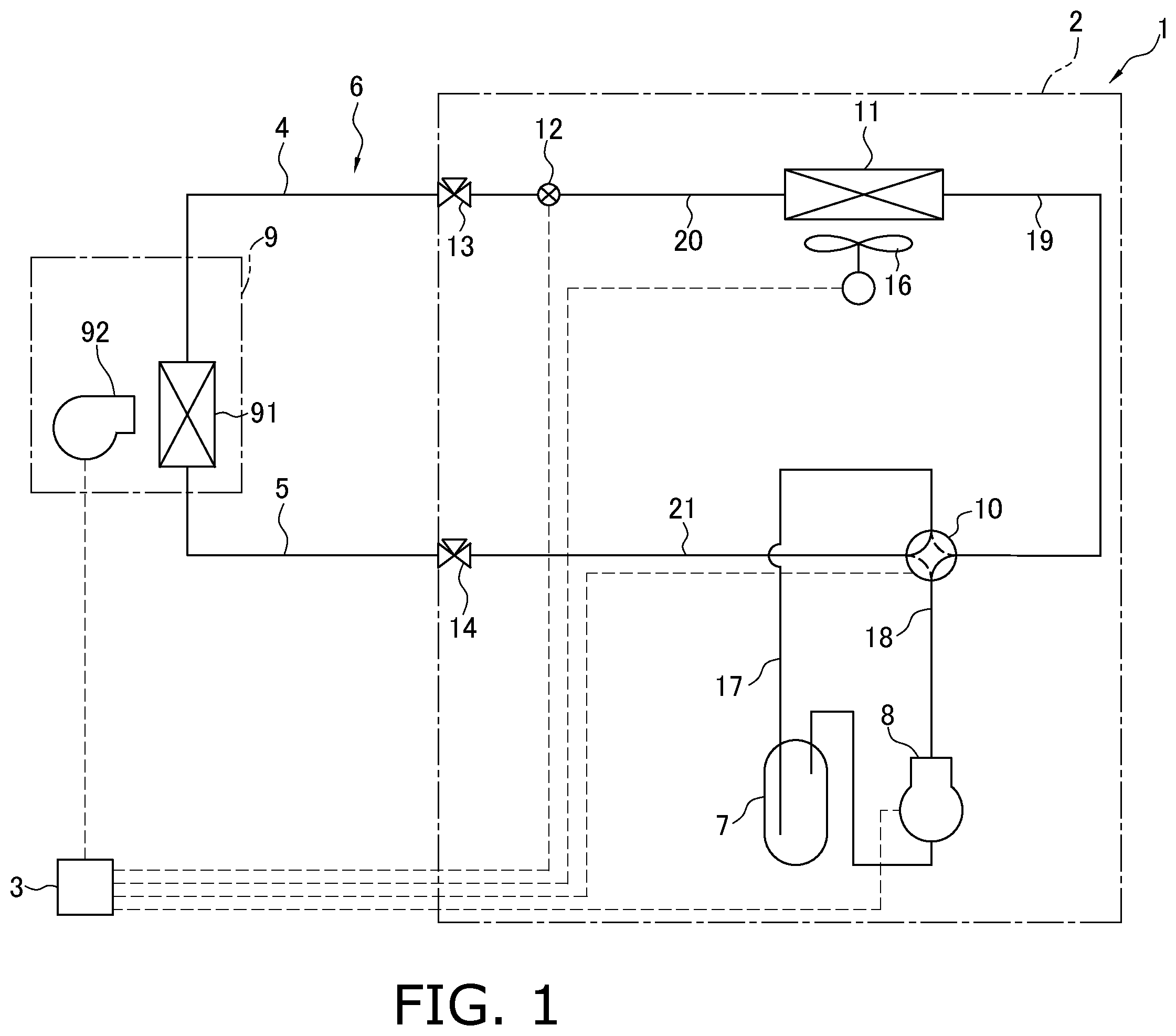 Patent US12583042 Figure 1 – Heat exchanger, heat pump device, and method of manufacturing heat exchanger