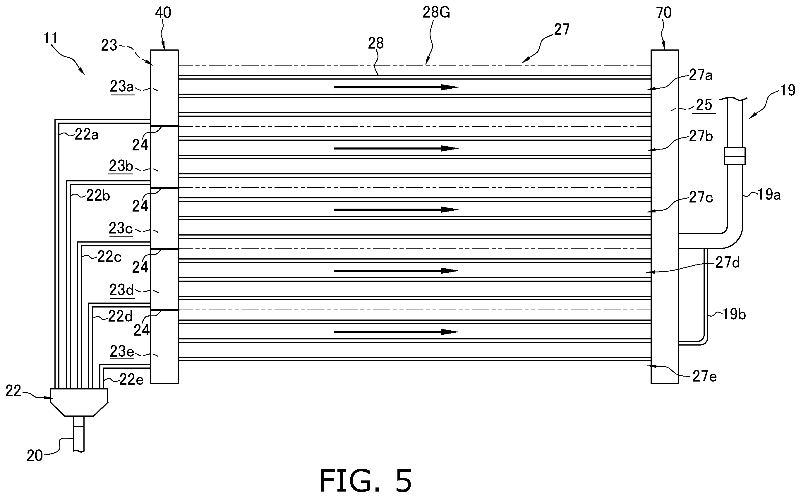 Patent US12583042 Figure 5 – Heat exchanger, heat pump device, and method of manufacturing heat exchanger