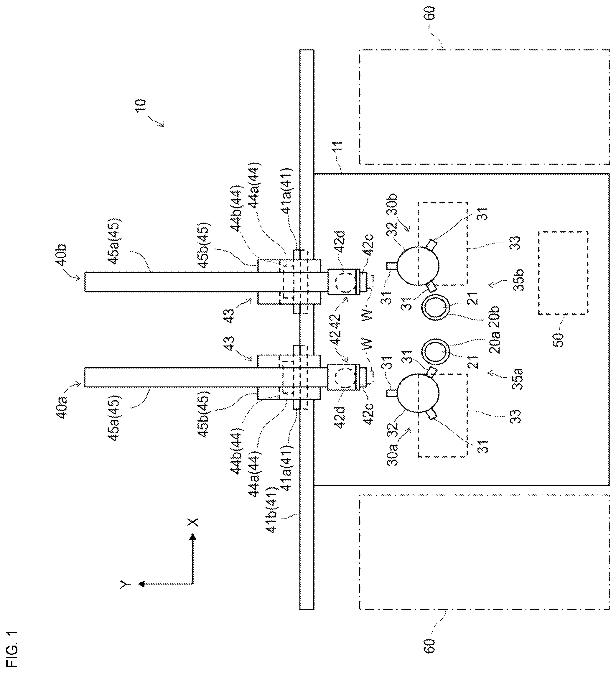 Patent US12583117 Figure 1 – Workpiece processing apparatus