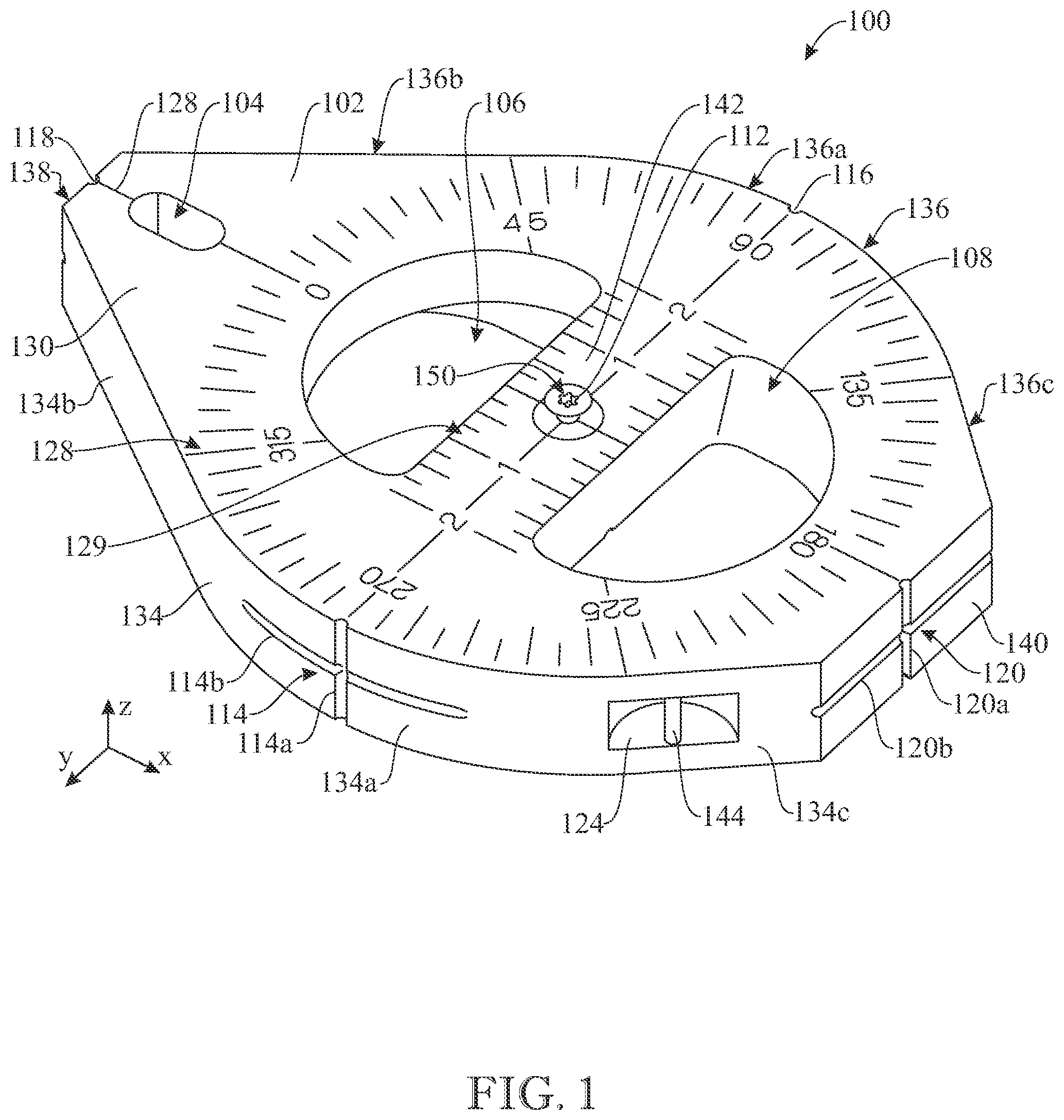 Patent US12583250 — Weighted chalk line device — Figure 1